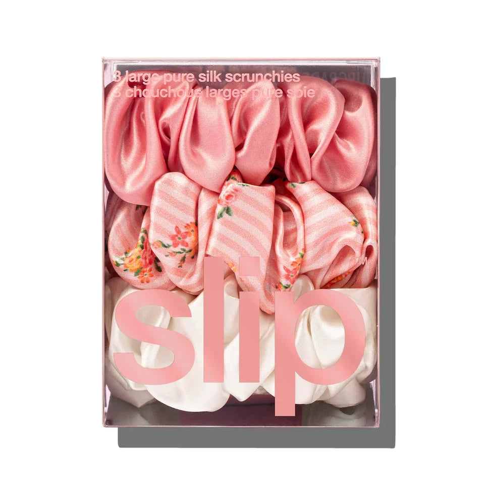 SLIP - Large Scrunchies - Petal 3 pack