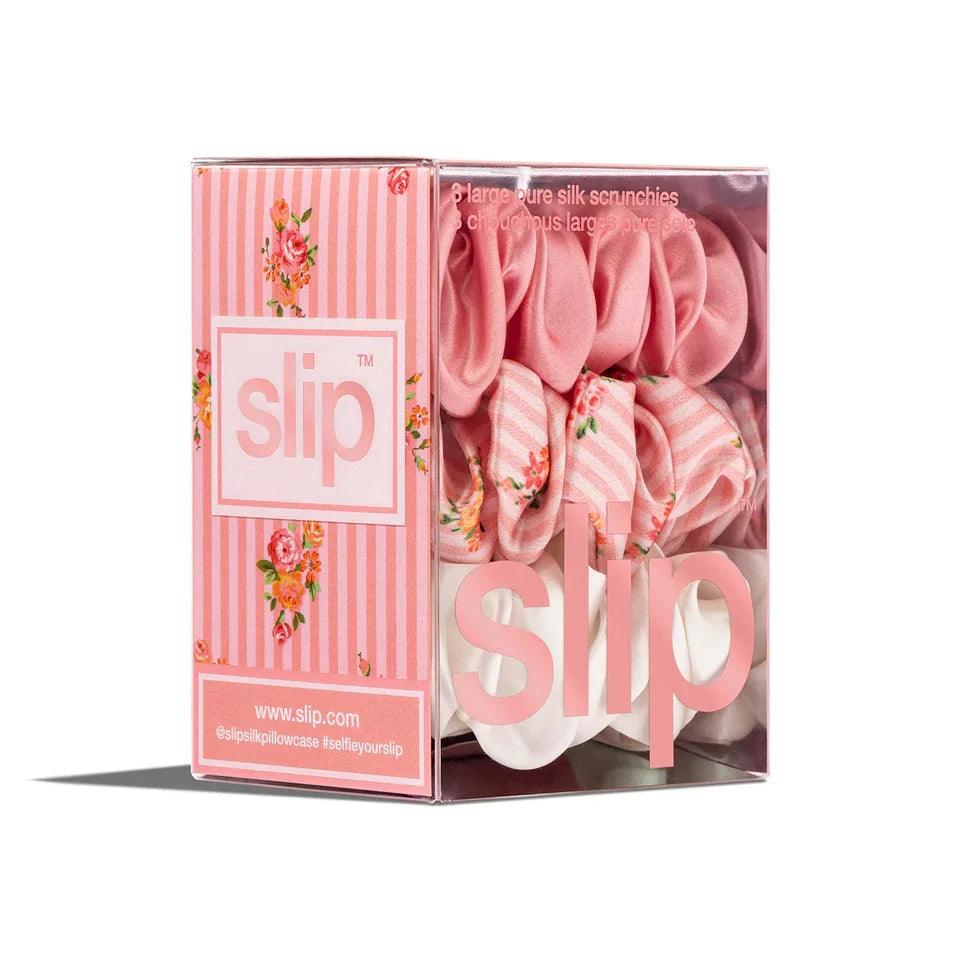 SLIP - Large Scrunchies - Petal 3 pack