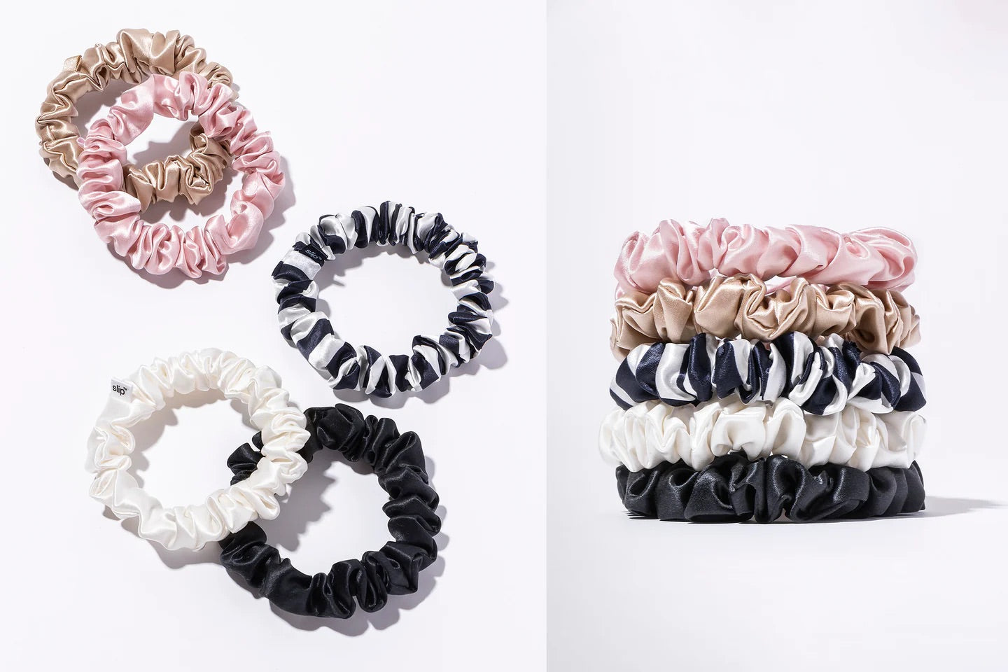 SLIP - Silk Midi Scrunchies - Multi 5 pack