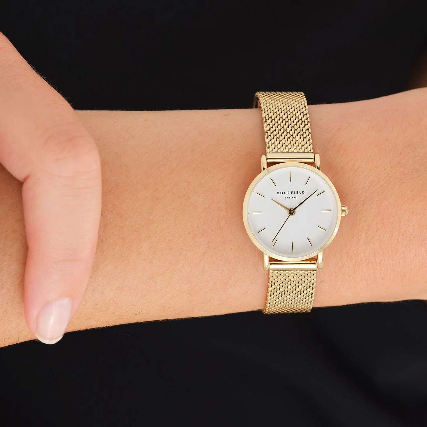Rosefield - Small Edit Mesh Watch - Gold