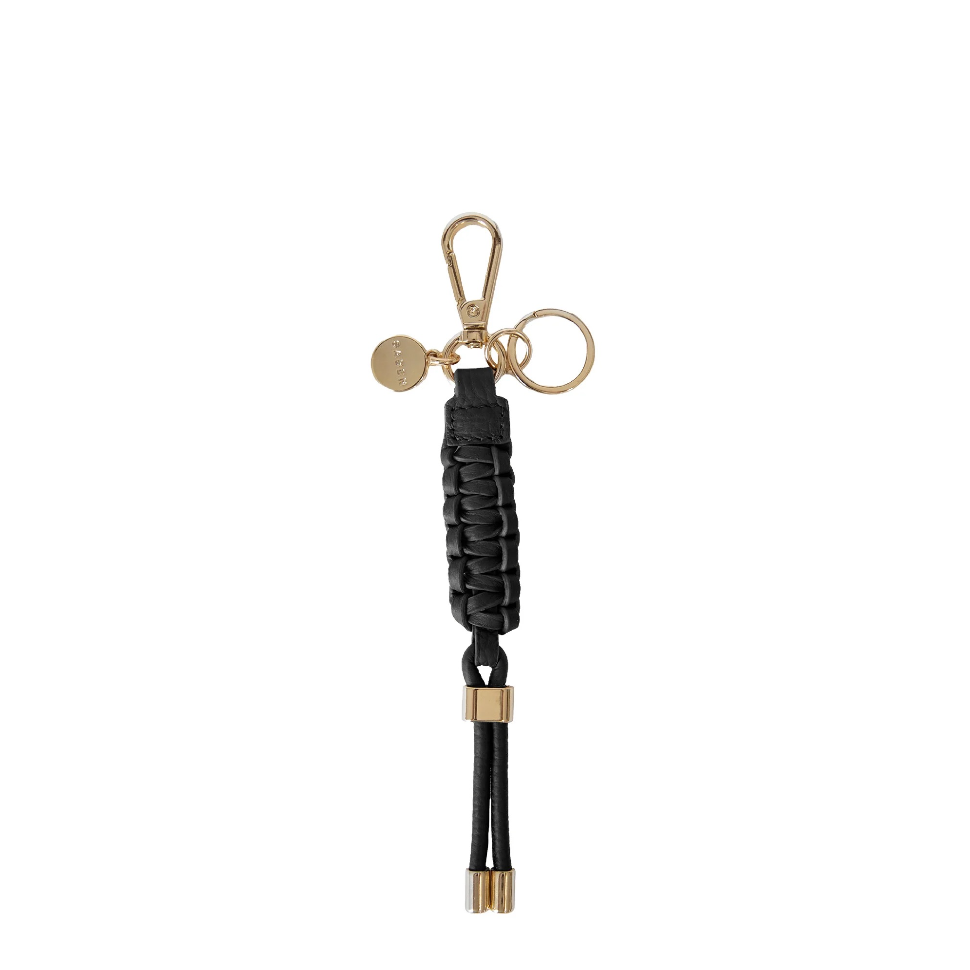 Saben - Charm Keyring - Black Plait