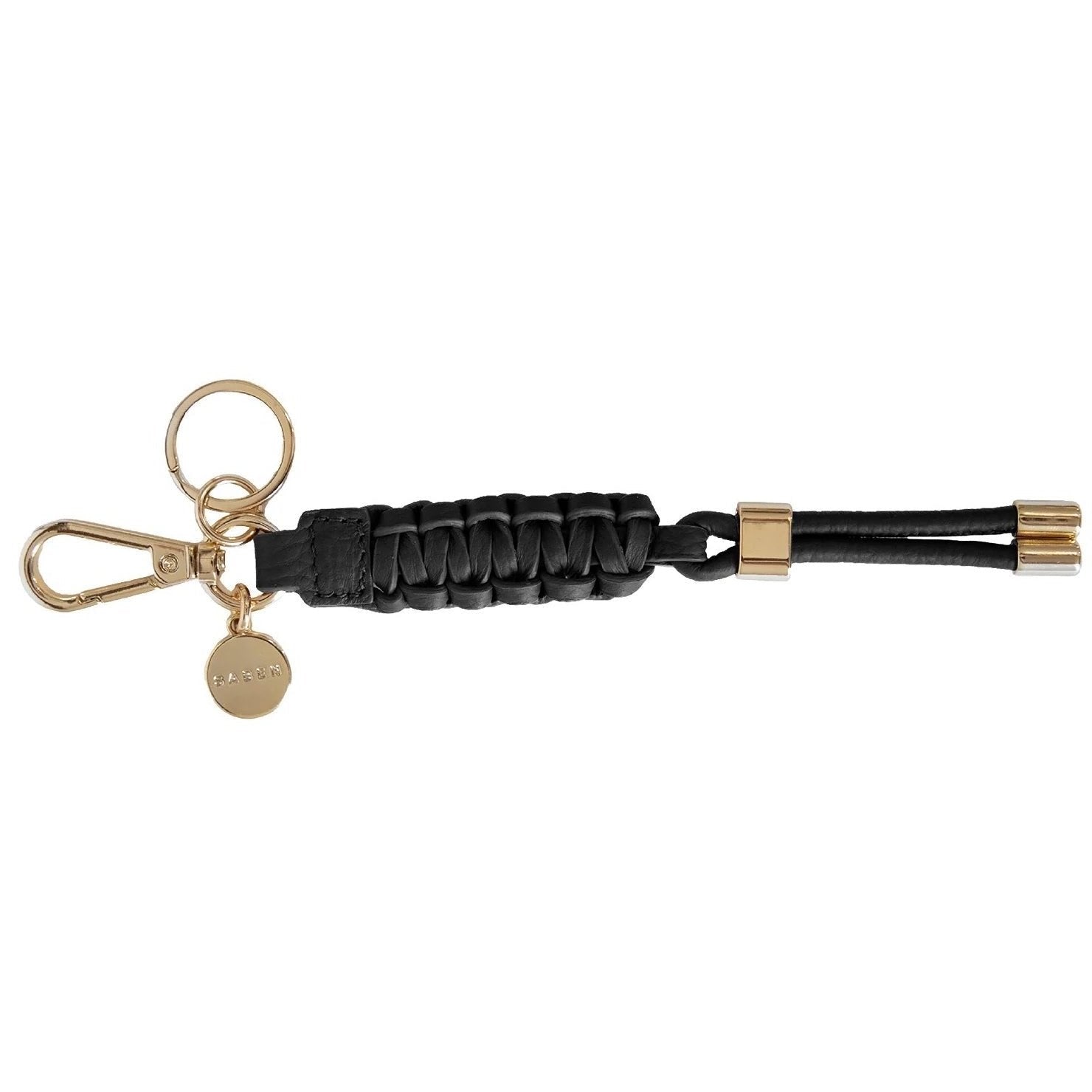 Saben - Charm Keyring - Black Plait