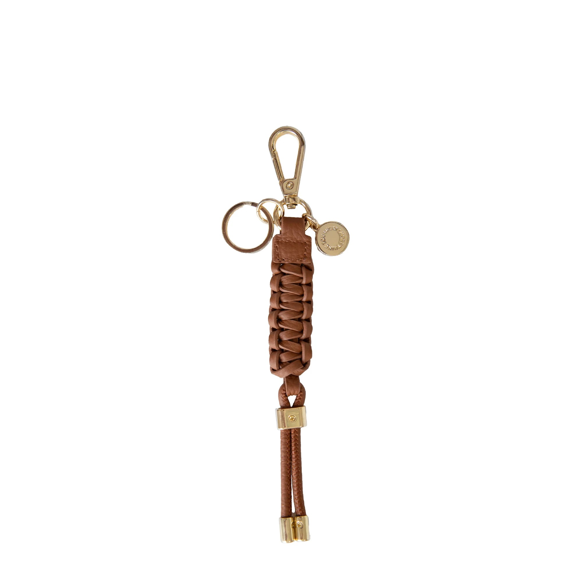 Saben - Charm Keyring - Tan Plait