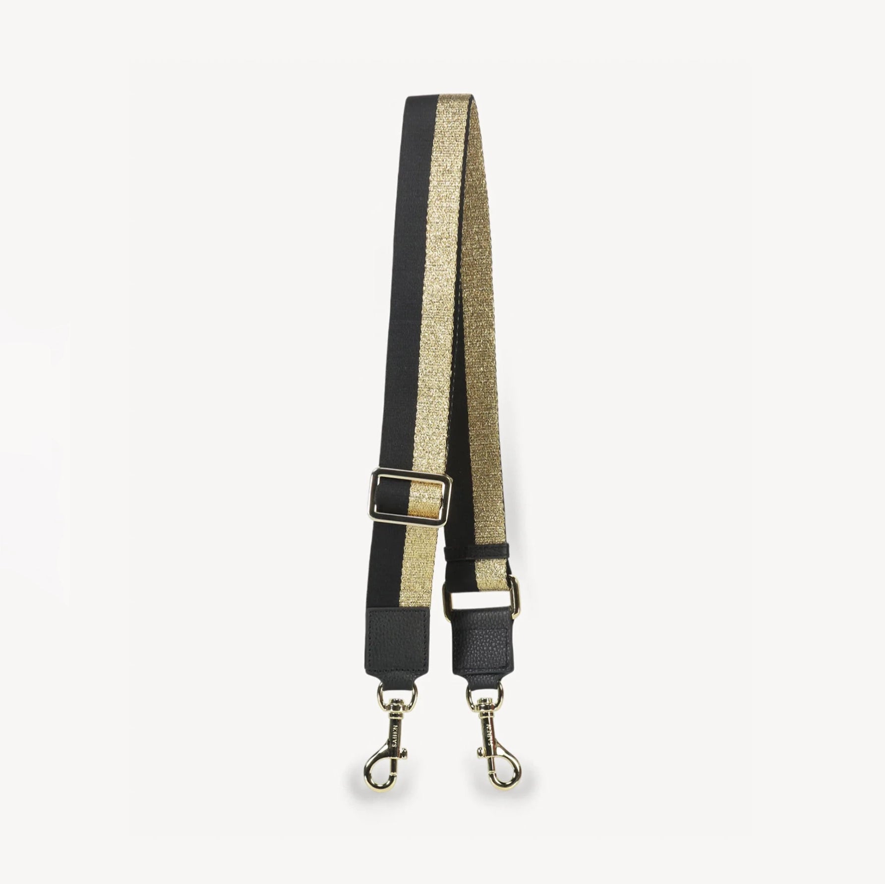 Saben - Feature Strap - Webbing - Gold + Black Stripe