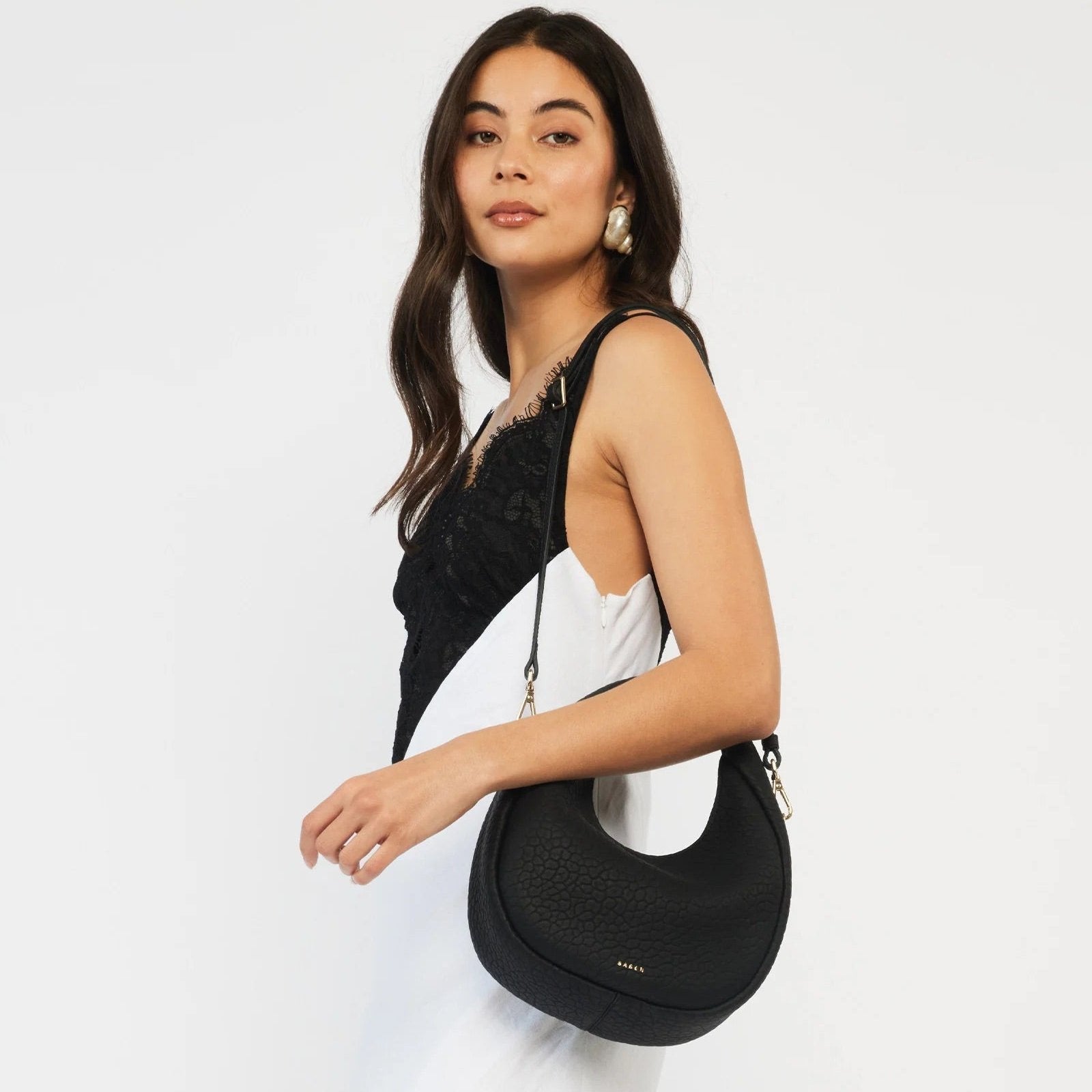 Saben - Halle Mini Bag - Black Bubble