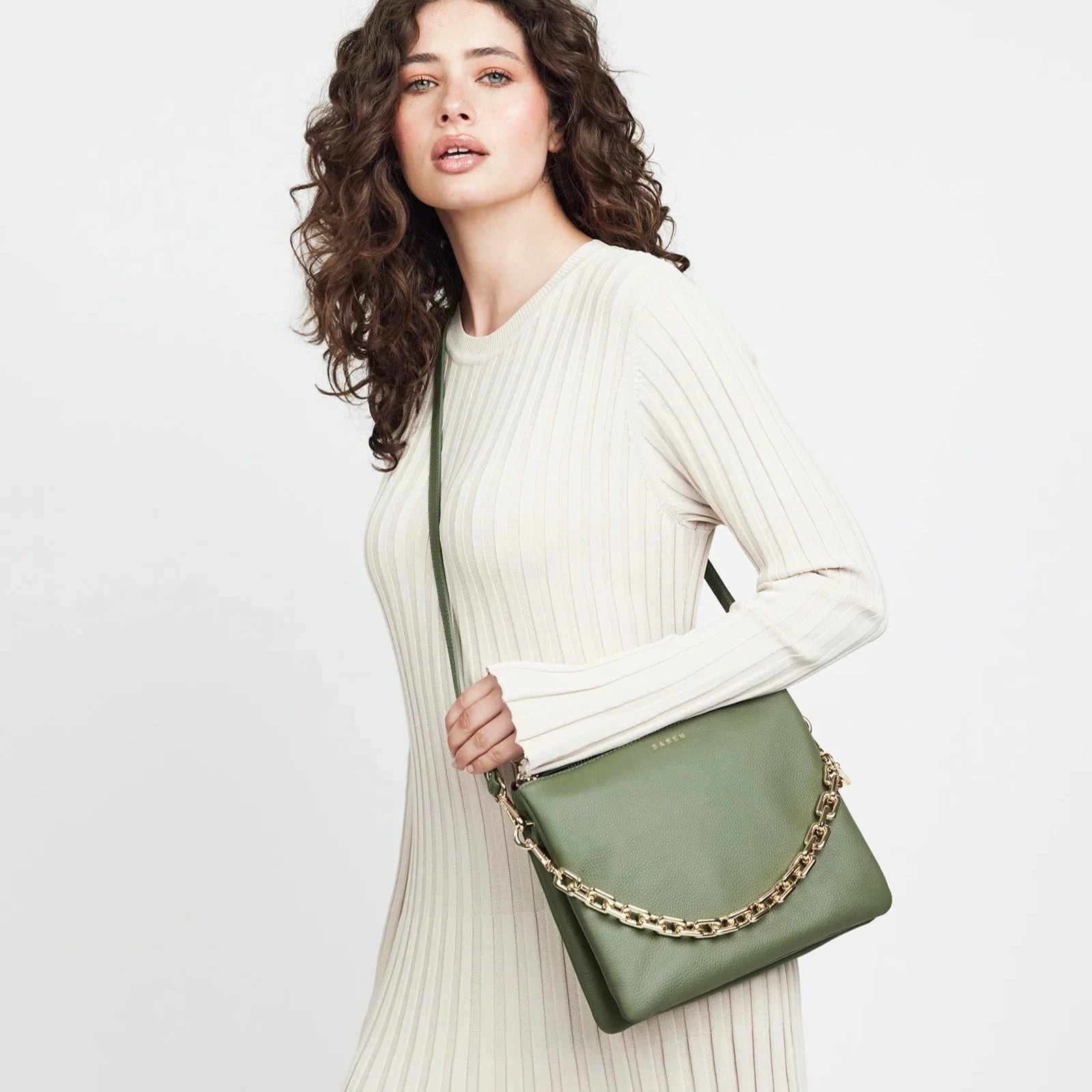 Saben - Matilda Crossbody - Cactus + Chunky Chain