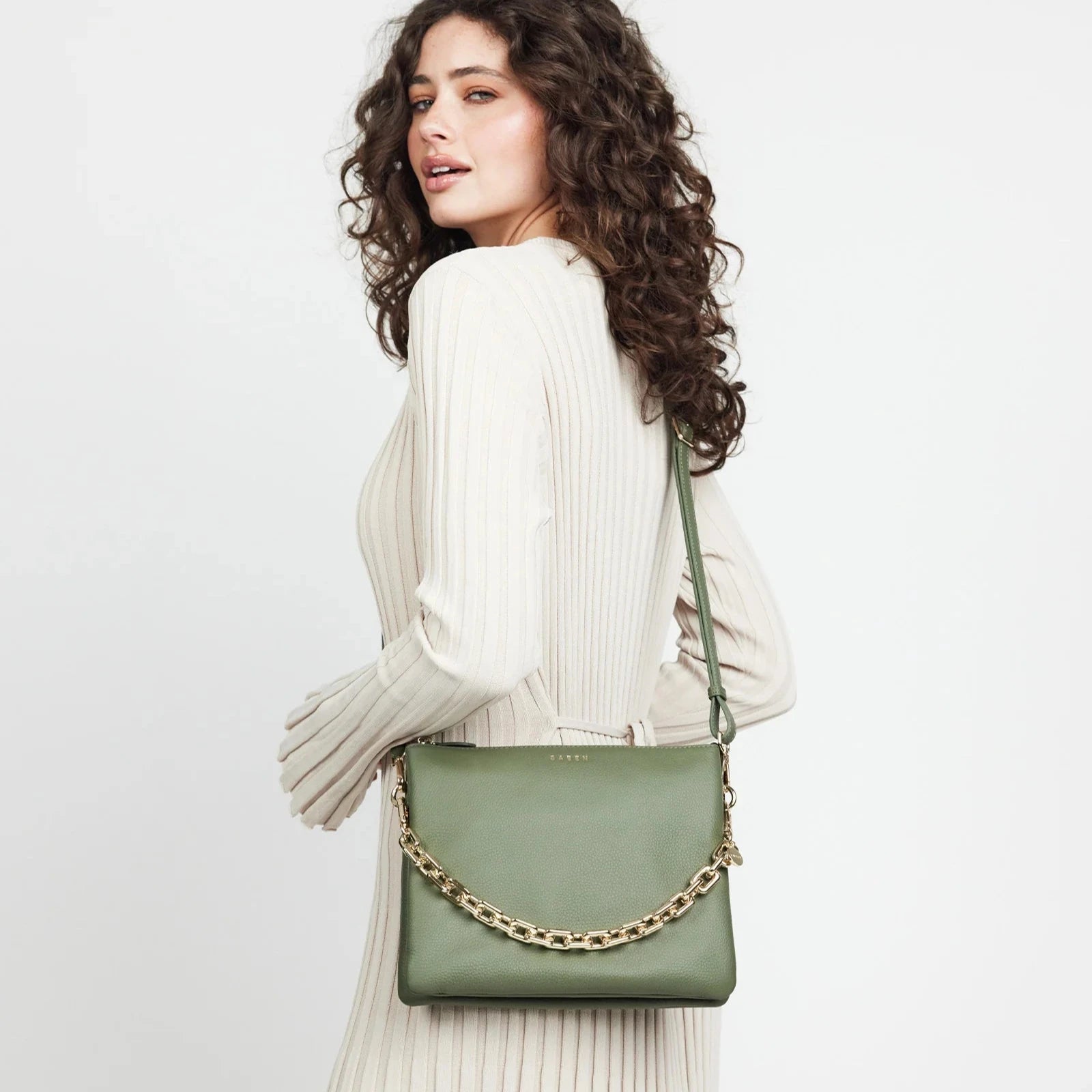 Saben - Matilda Crossbody - Cactus + Chunky Chain