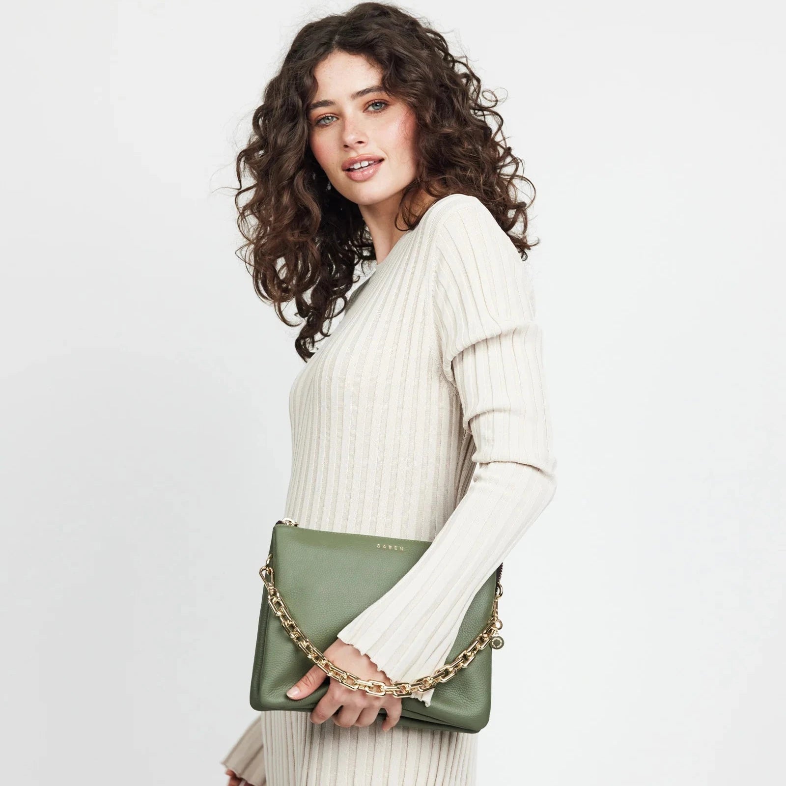 Saben - Matilda Crossbody - Cactus + Chunky Chain