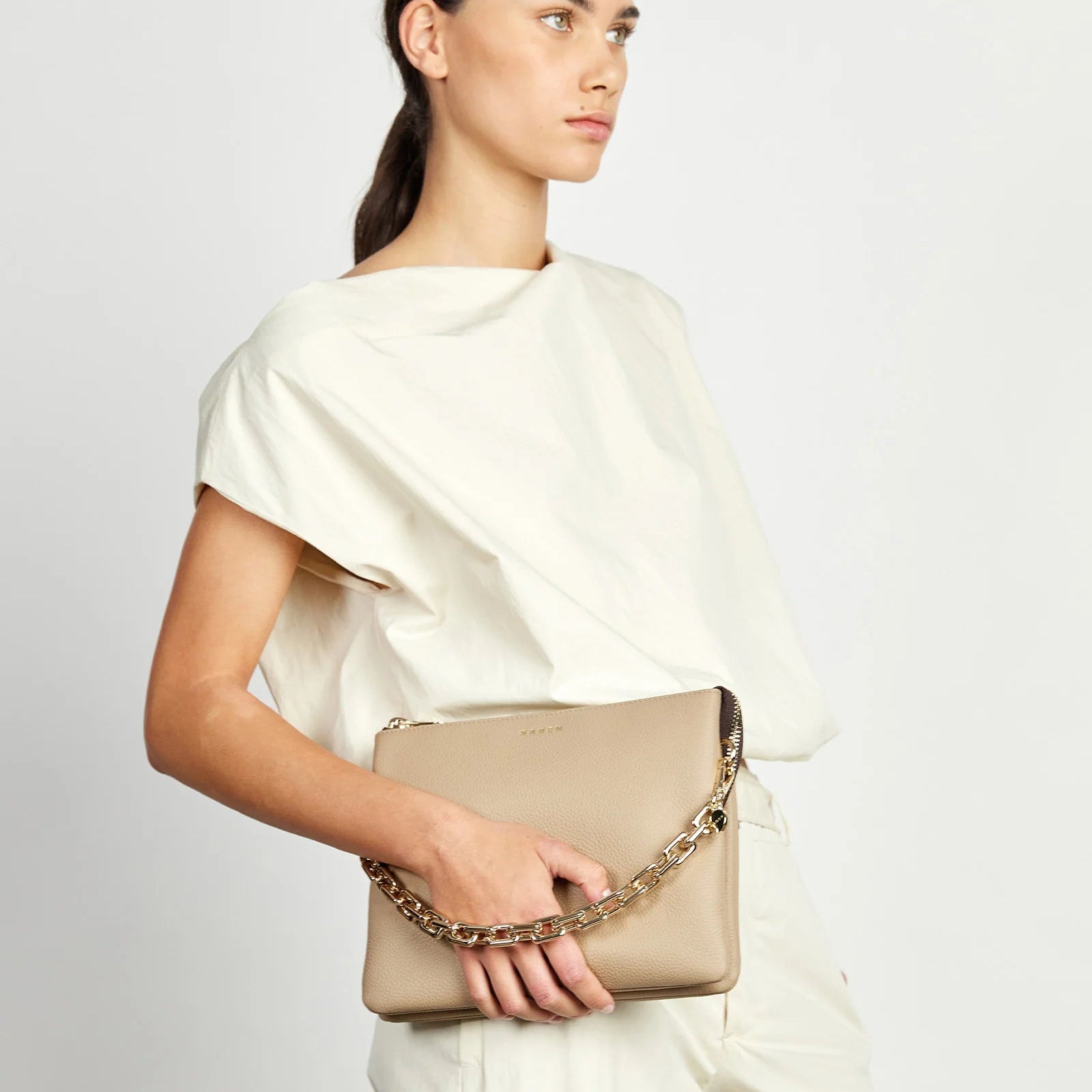 Saben - Matilda Crossbody - Tea + Chunky Chain