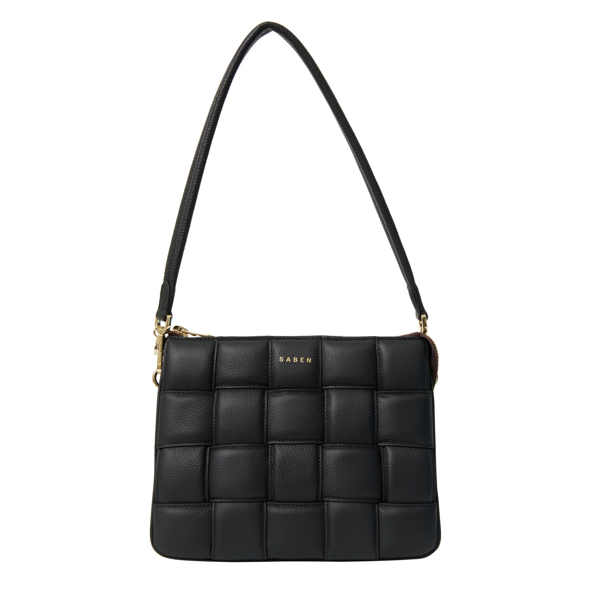 Saben - Matilda Shoulder Bag - Black Woven