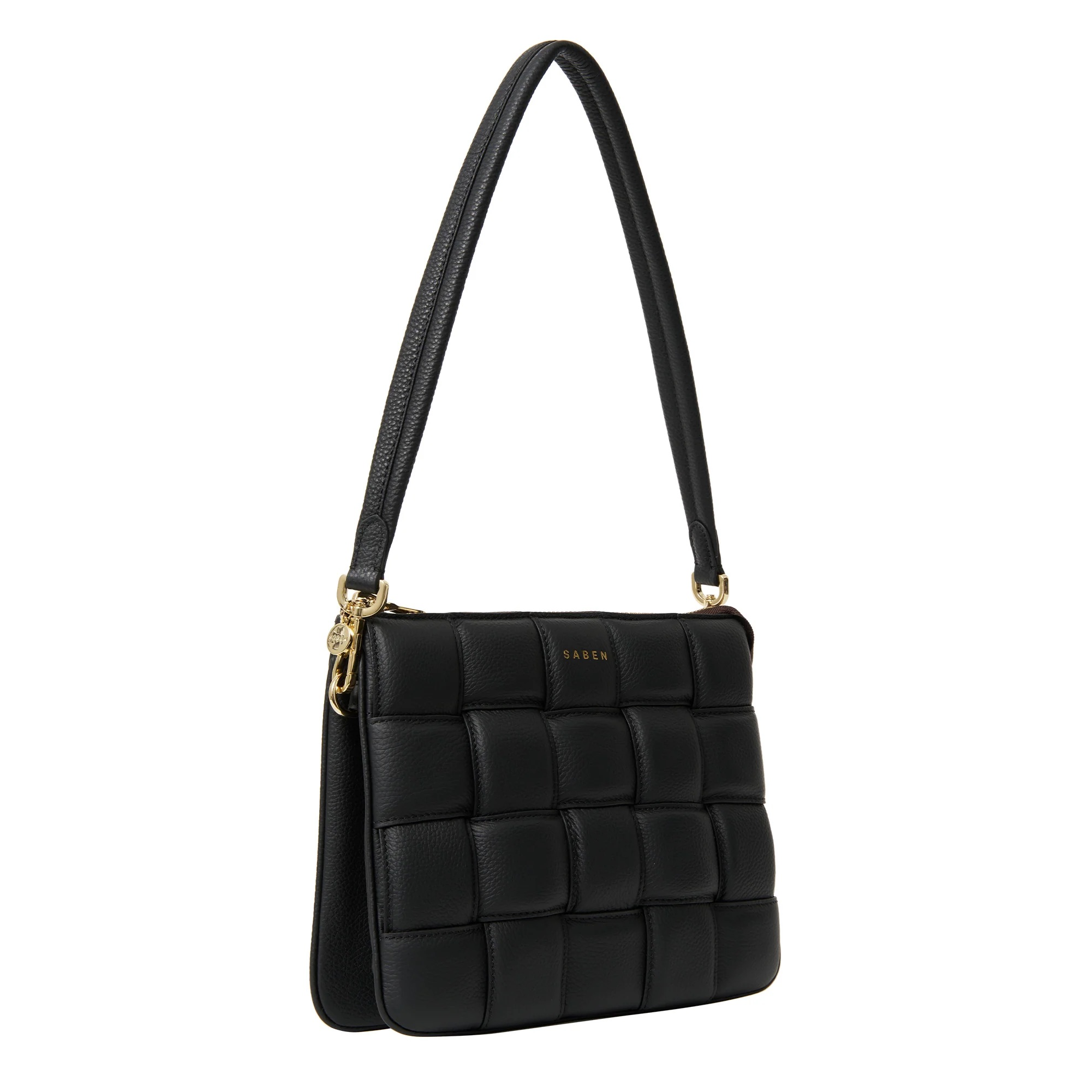 Saben - Matilda Shoulder Bag - Black Woven