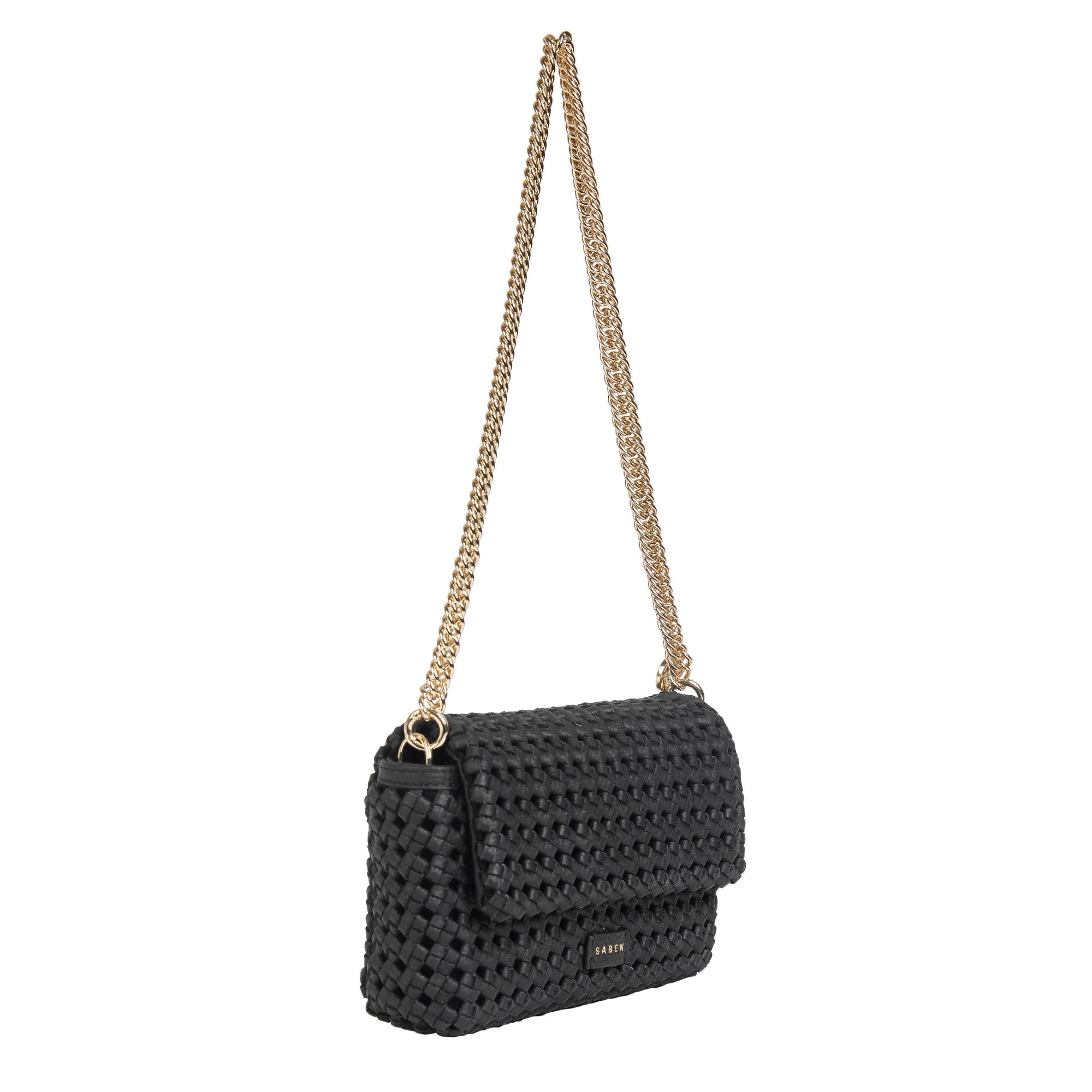 Saben - Milla Shoulder Bag - Black Fine Braid