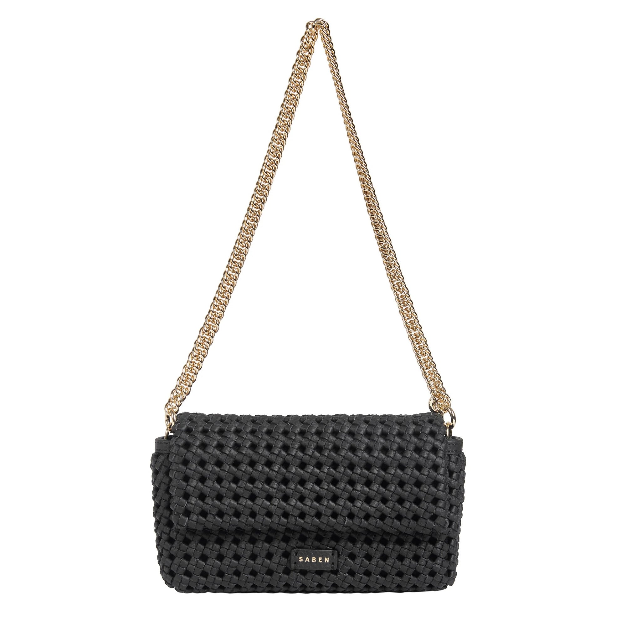 Saben - Milla Shoulder Bag - Black Fine Braid