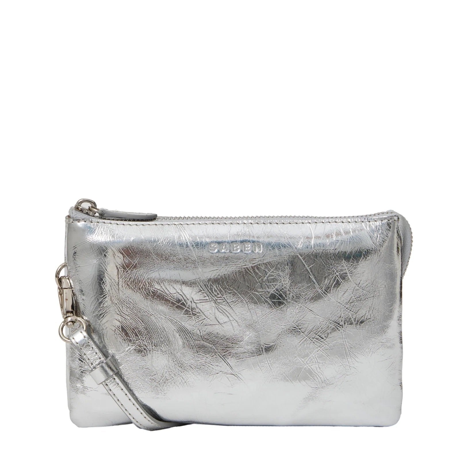 Saben - Tilly Cross Body - Silver Crinkle