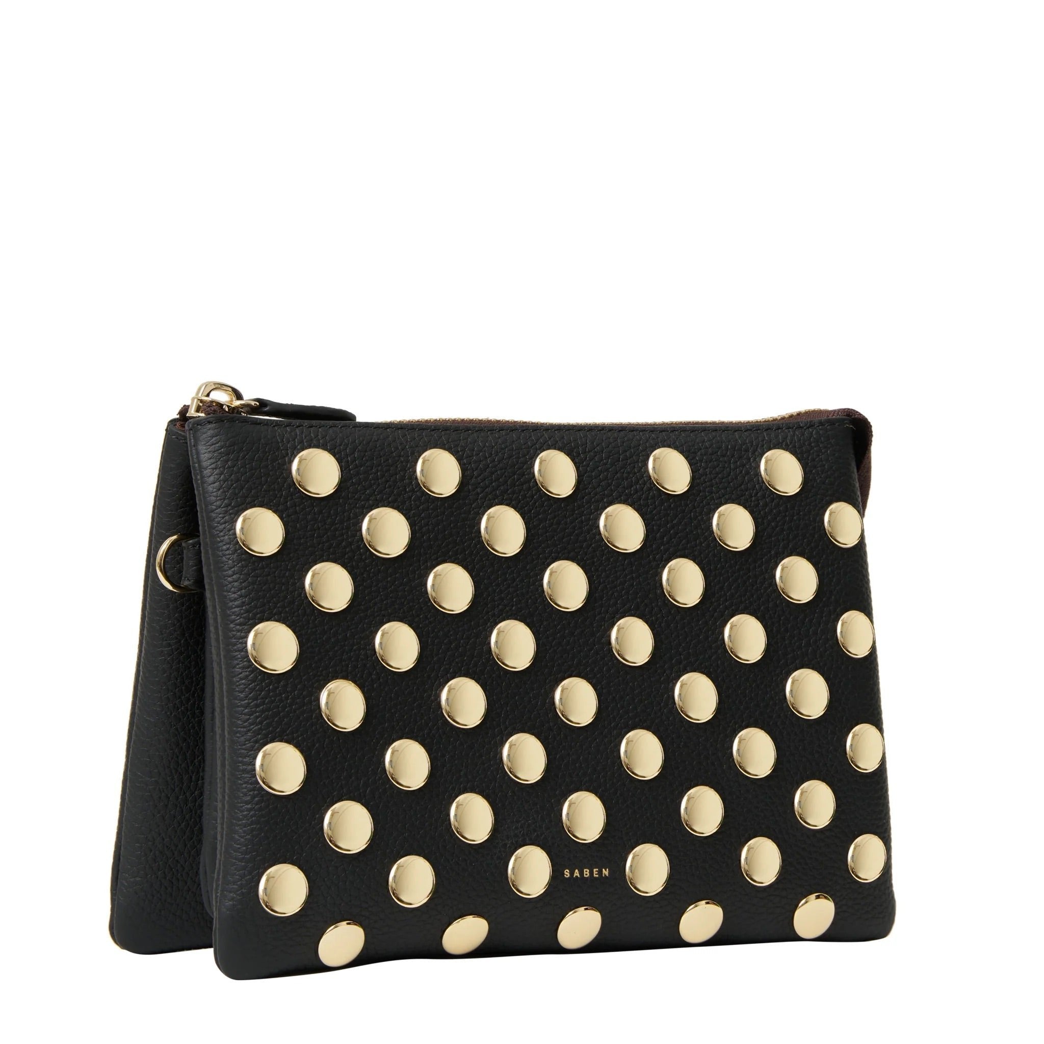 Saben - Tilly's Big Sis Crossbody - Black + Gold Stud