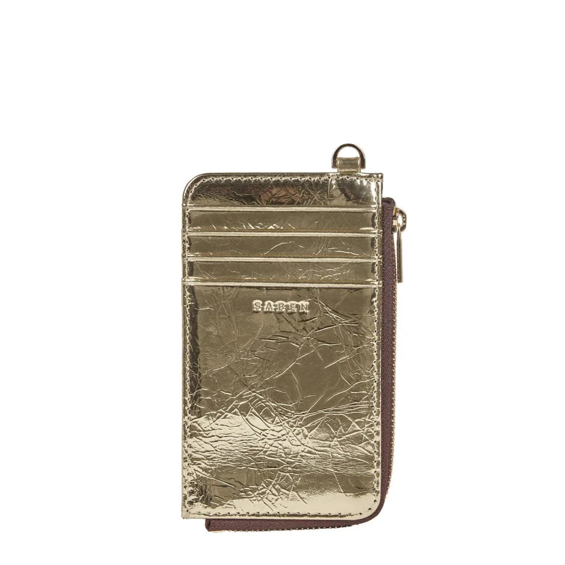 Saben - Winona Card Holder - Light Gold Crinkle