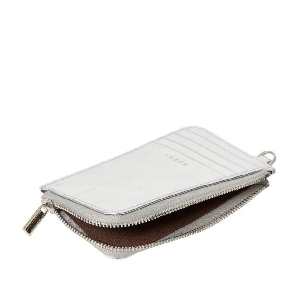 Saben - Winona Card Holder - Silver Crinkle