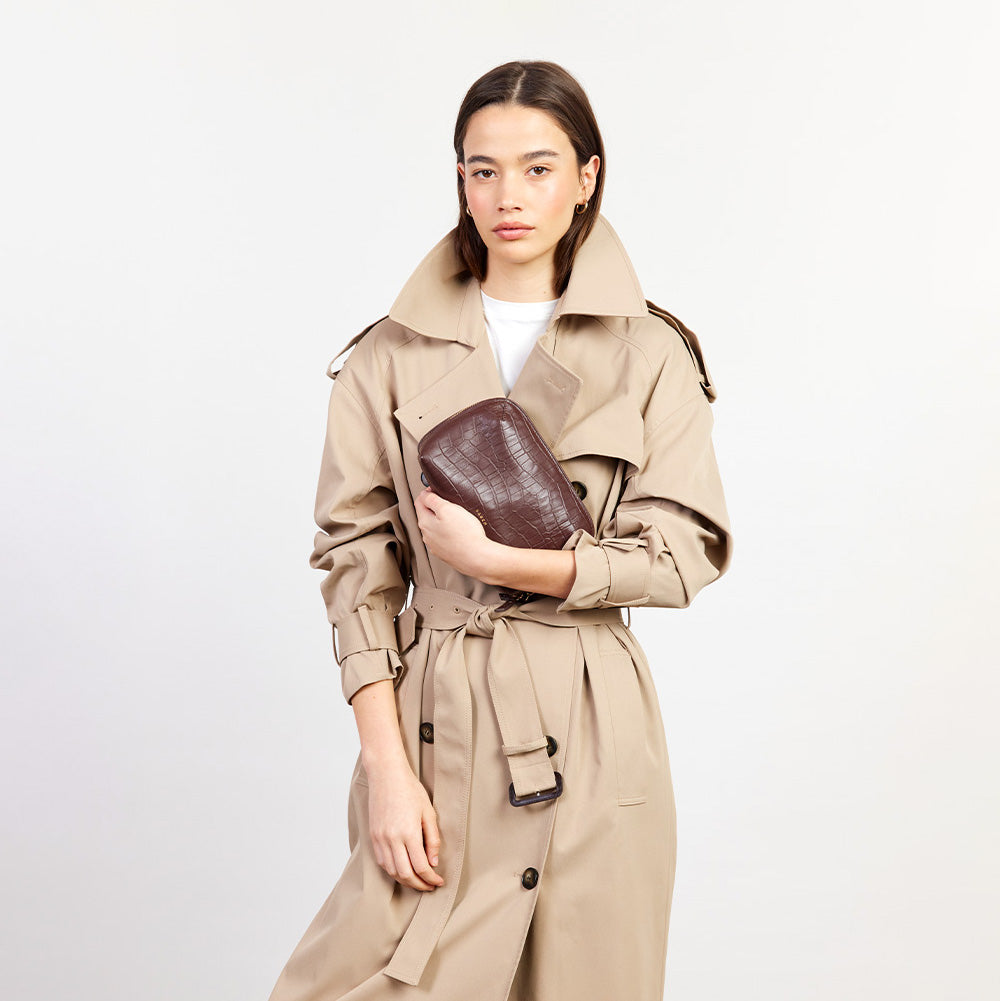 Saben - Tate Tech Pouch - Espresso Croc