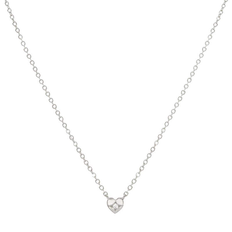 Saint Valentine - Mini Heart Necklace - Silver