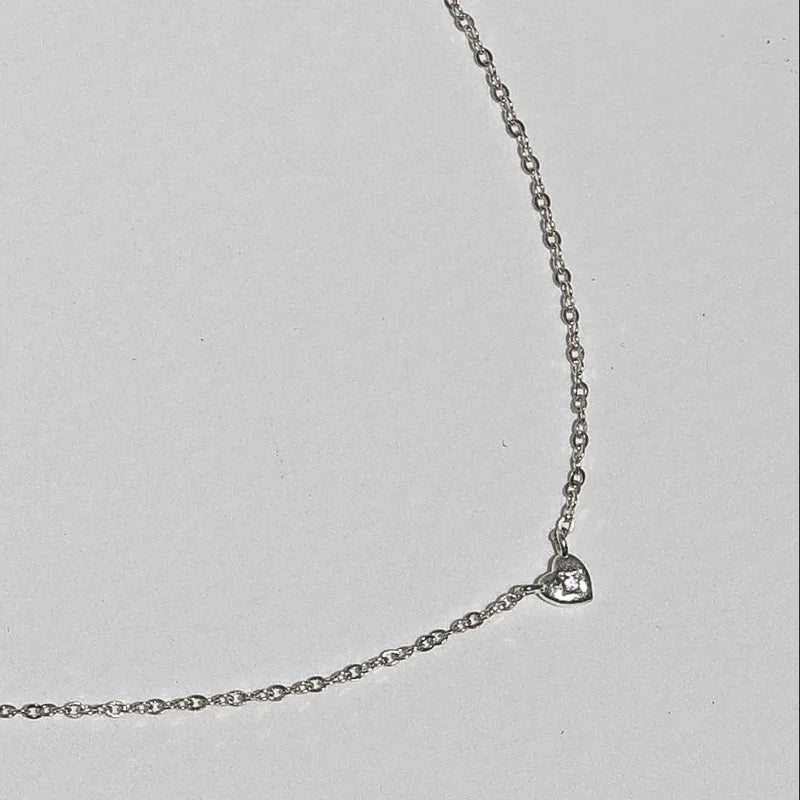 Saint Valentine - Mini Heart Necklace - Silver