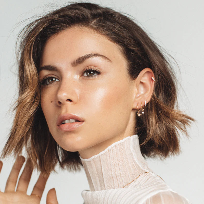 Saint Valentine - North Star Mini Hoops - Gold