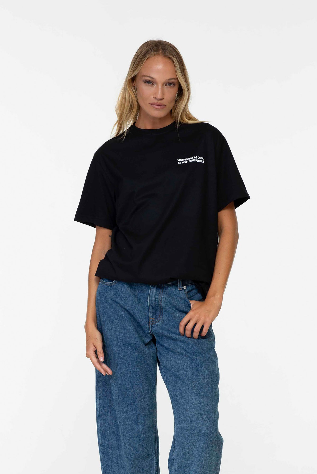Only As Cool As Tee | Black w White Text | Sei Bella by BLAK | PRE-ORDER