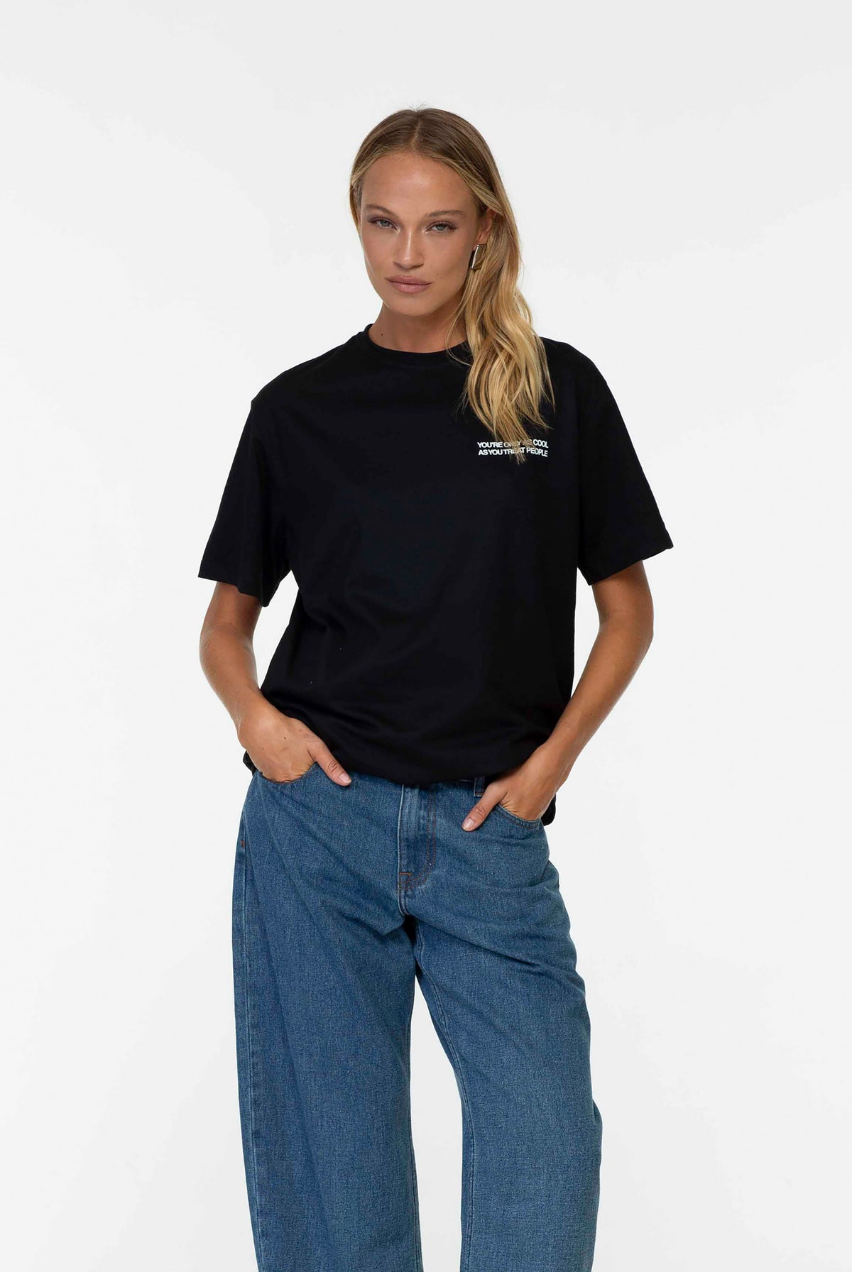 Only As Cool As Tee | Black w White Text | Sei Bella by BLAK | PRE-ORDER