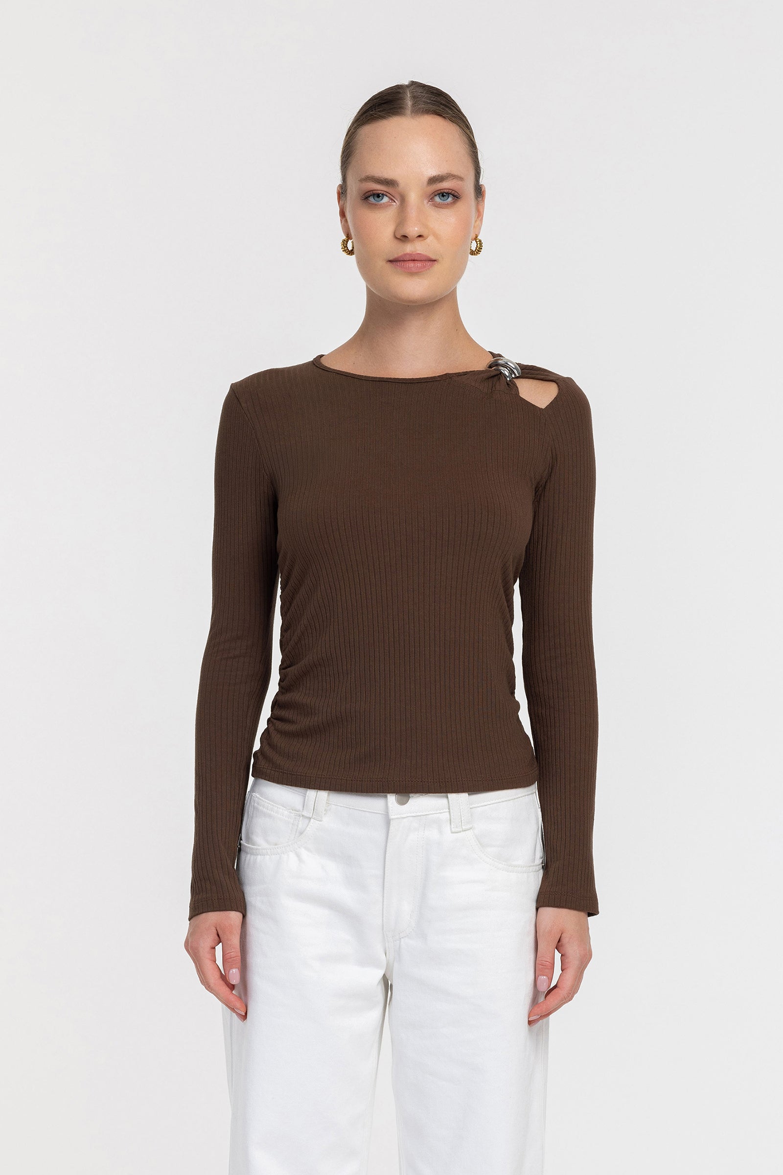 Silent Depths Top - Chocolate