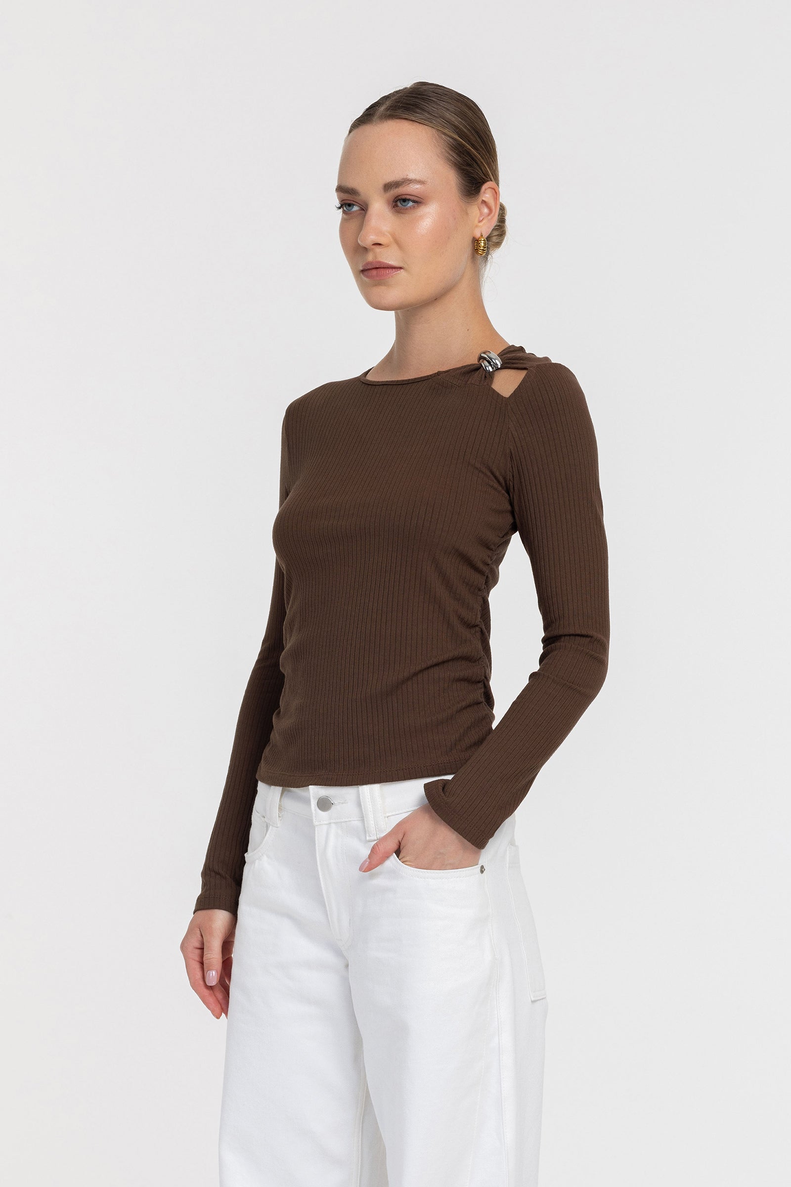 Silent Depths Top - Chocolate