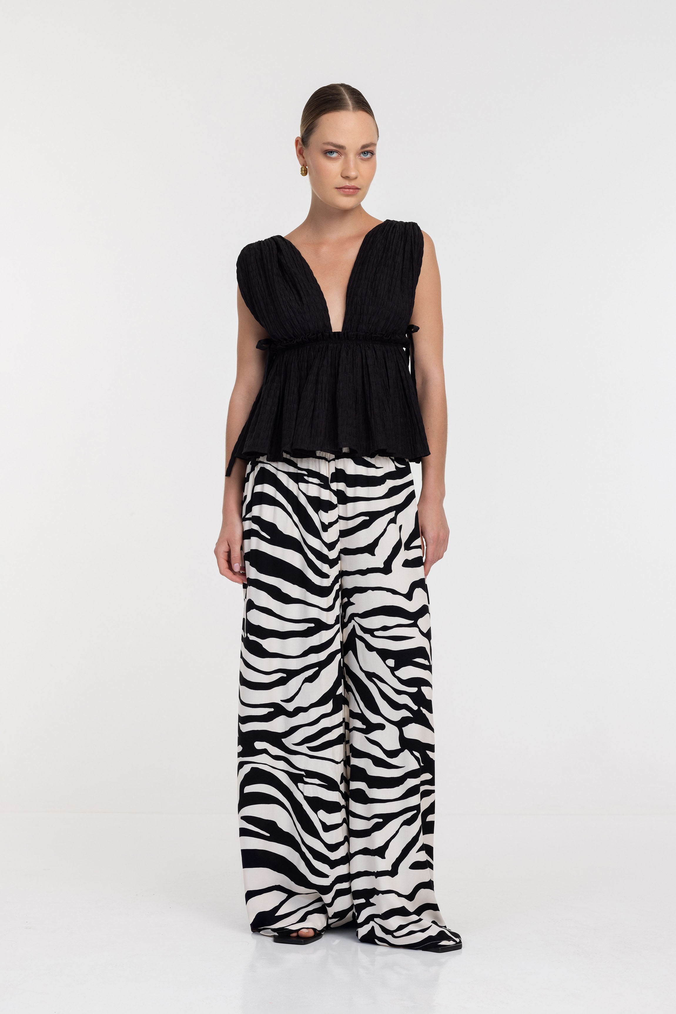 Walk On Water Pants - Black/Ivory Zebra - PRE-ORDER