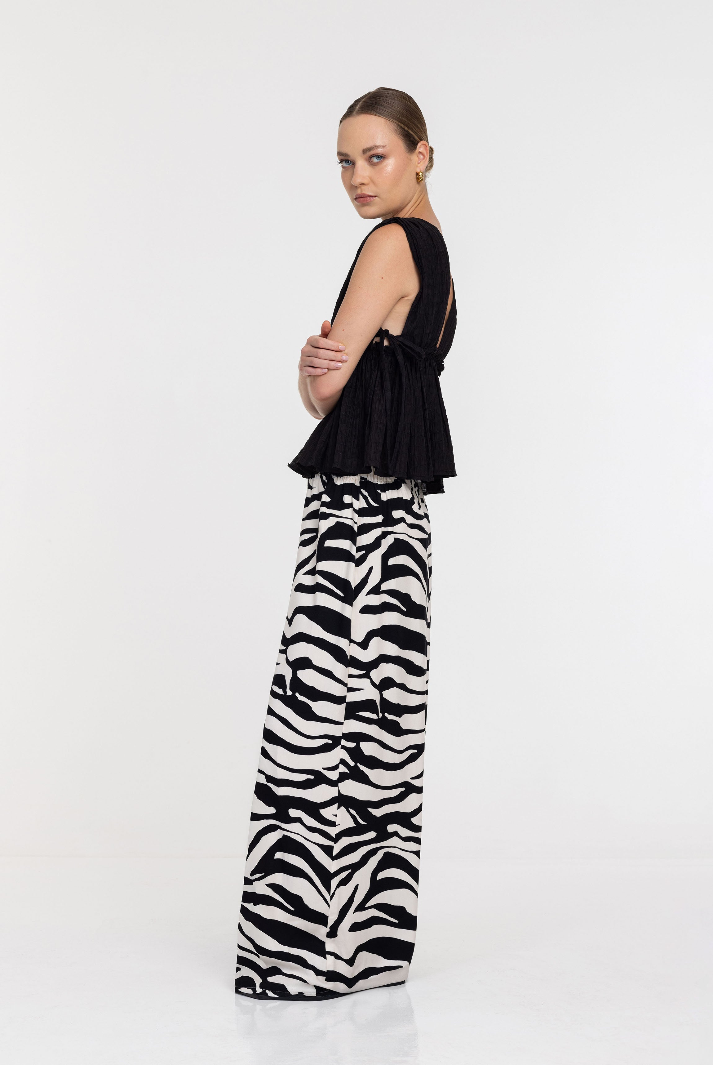 Walk On Water Pants - Black/Ivory Zebra - PRE-ORDER