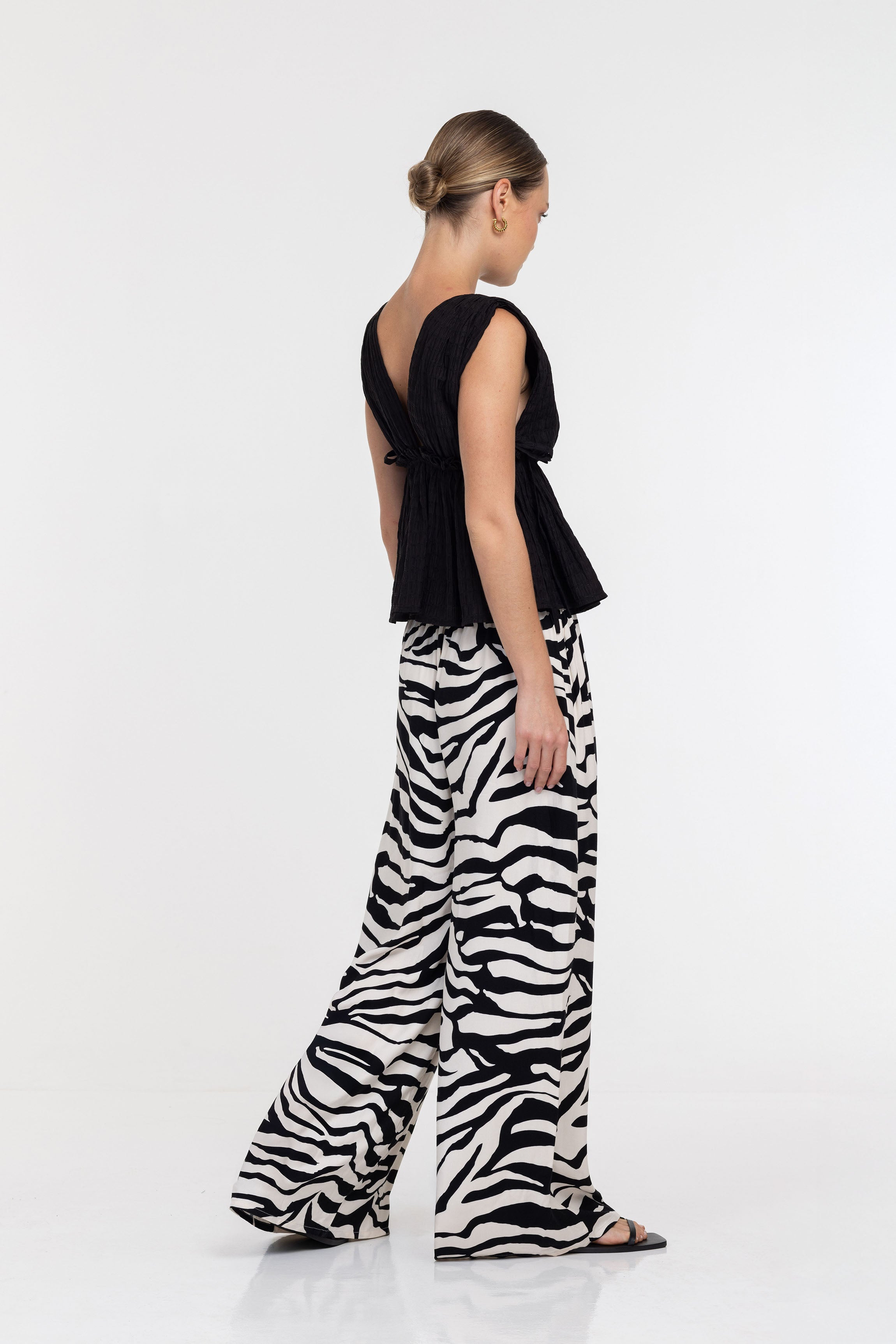 Walk On Water Pants - Black/Ivory Zebra - PRE-ORDER