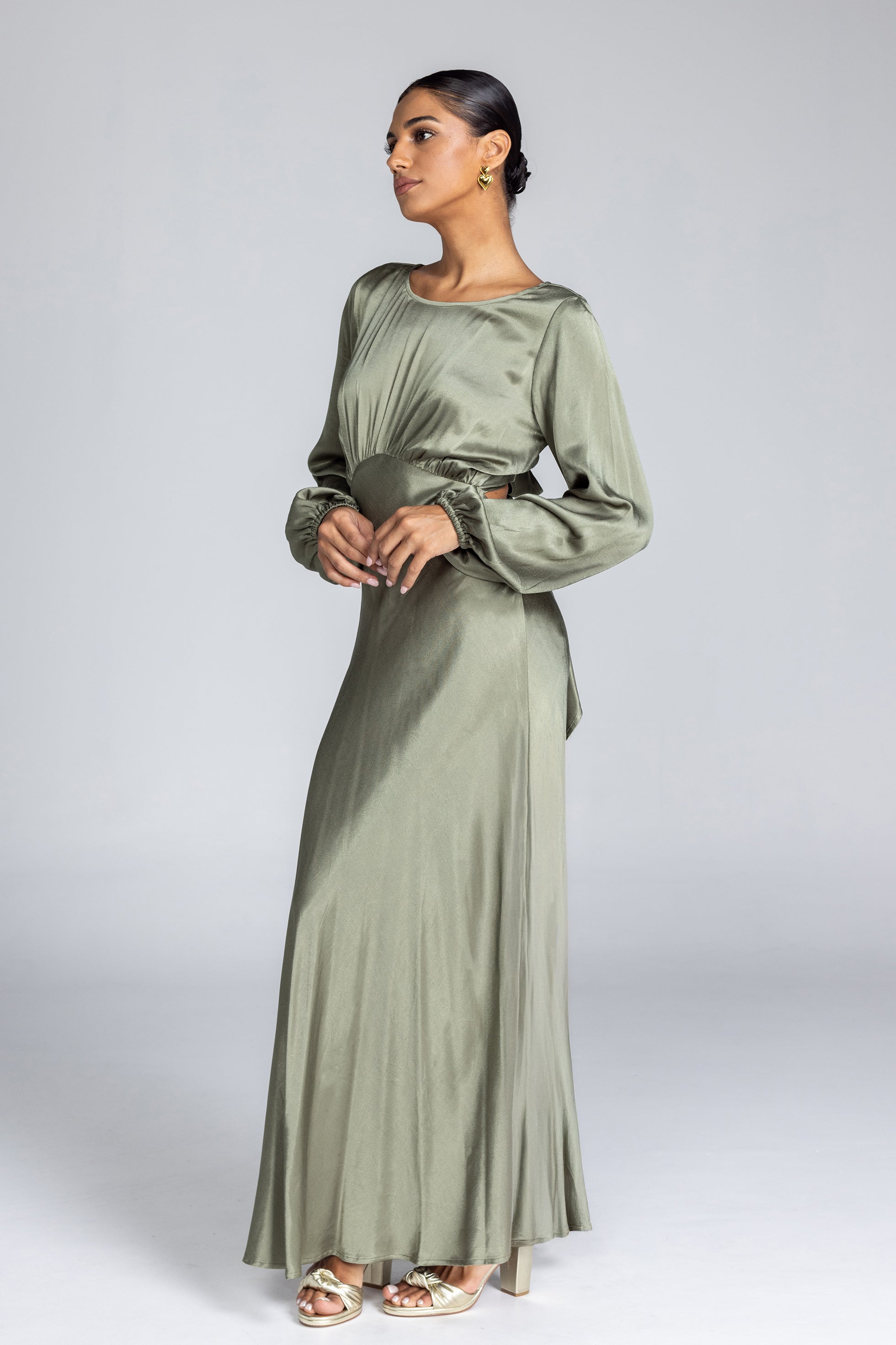 Silent Spark Dress - Martini Olive
