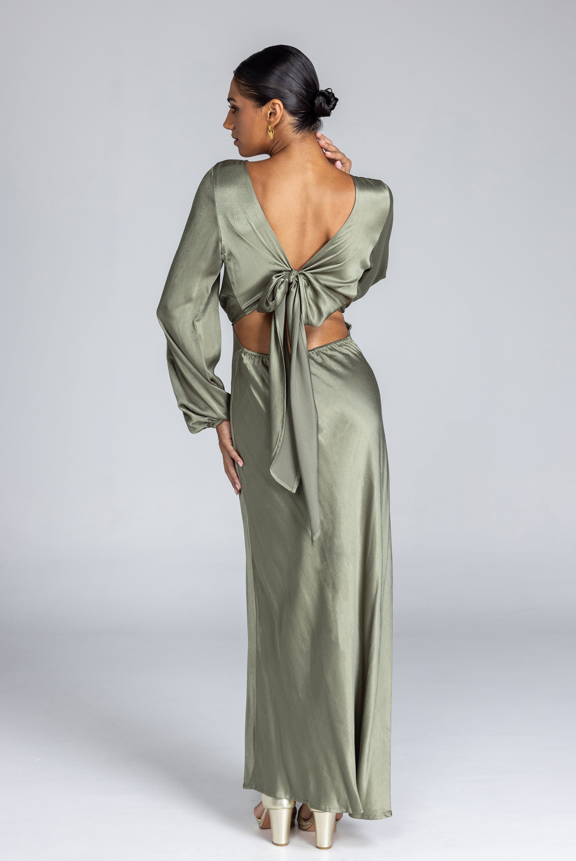 Silent Spark Dress - Martini Olive