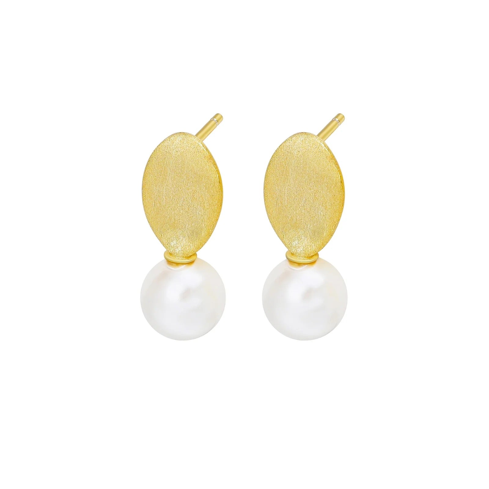 Silver Linings - Miro Pearl Earrings - Gold