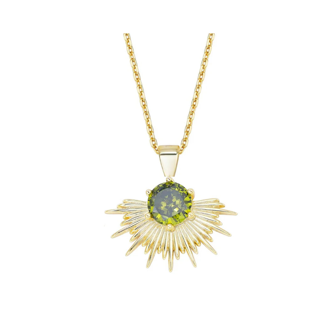 Silver Linings Collective - Solace Necklace - Gold / Peridot