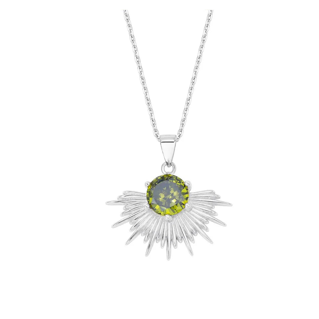 Silver Linings Collective - Solace Necklace - Silver / Peridot