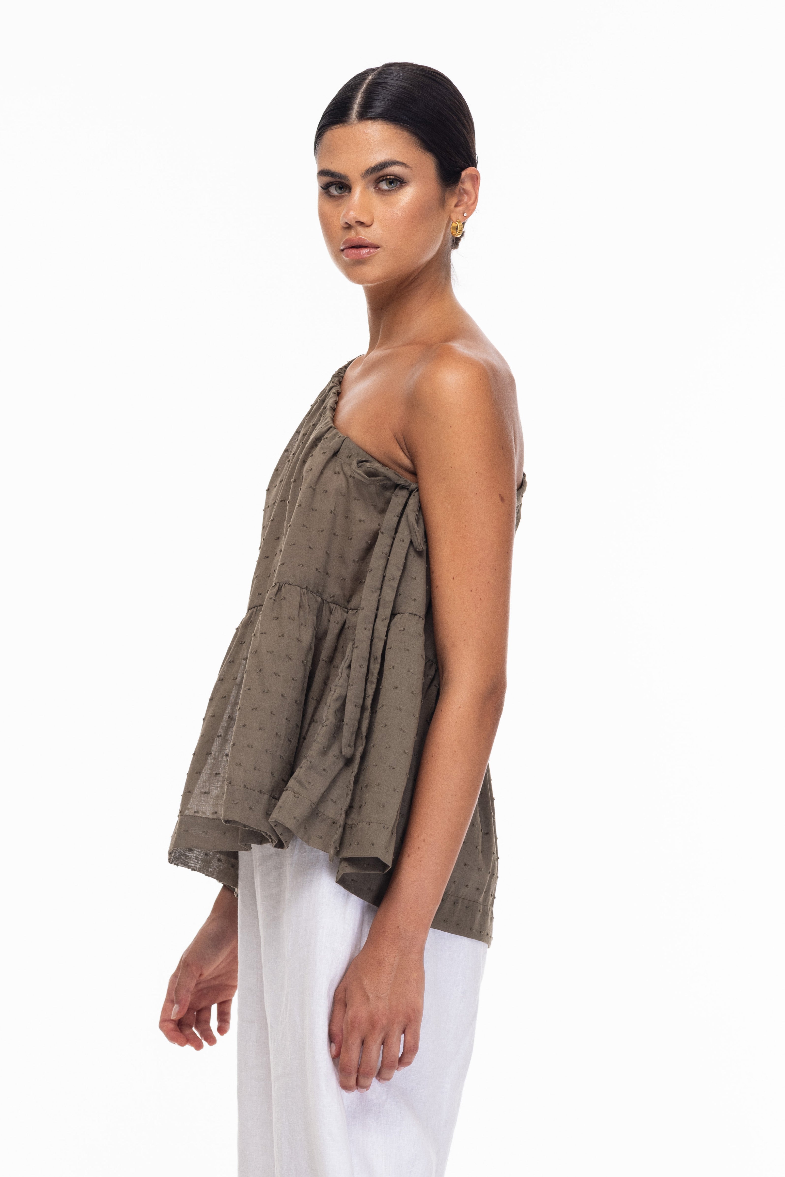 Tammy Top - Dusty Khaki