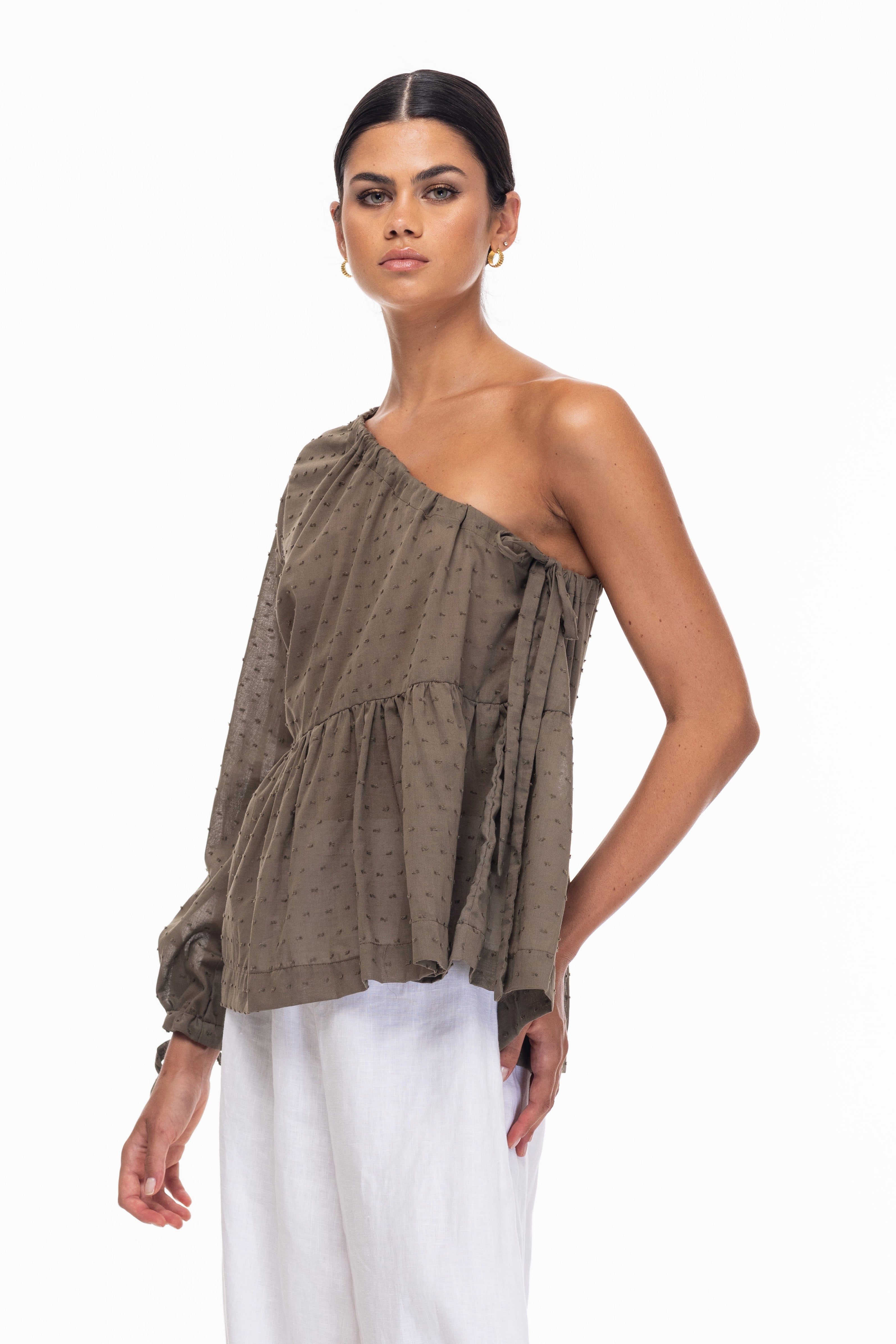 Tammy Top - Dusty Khaki