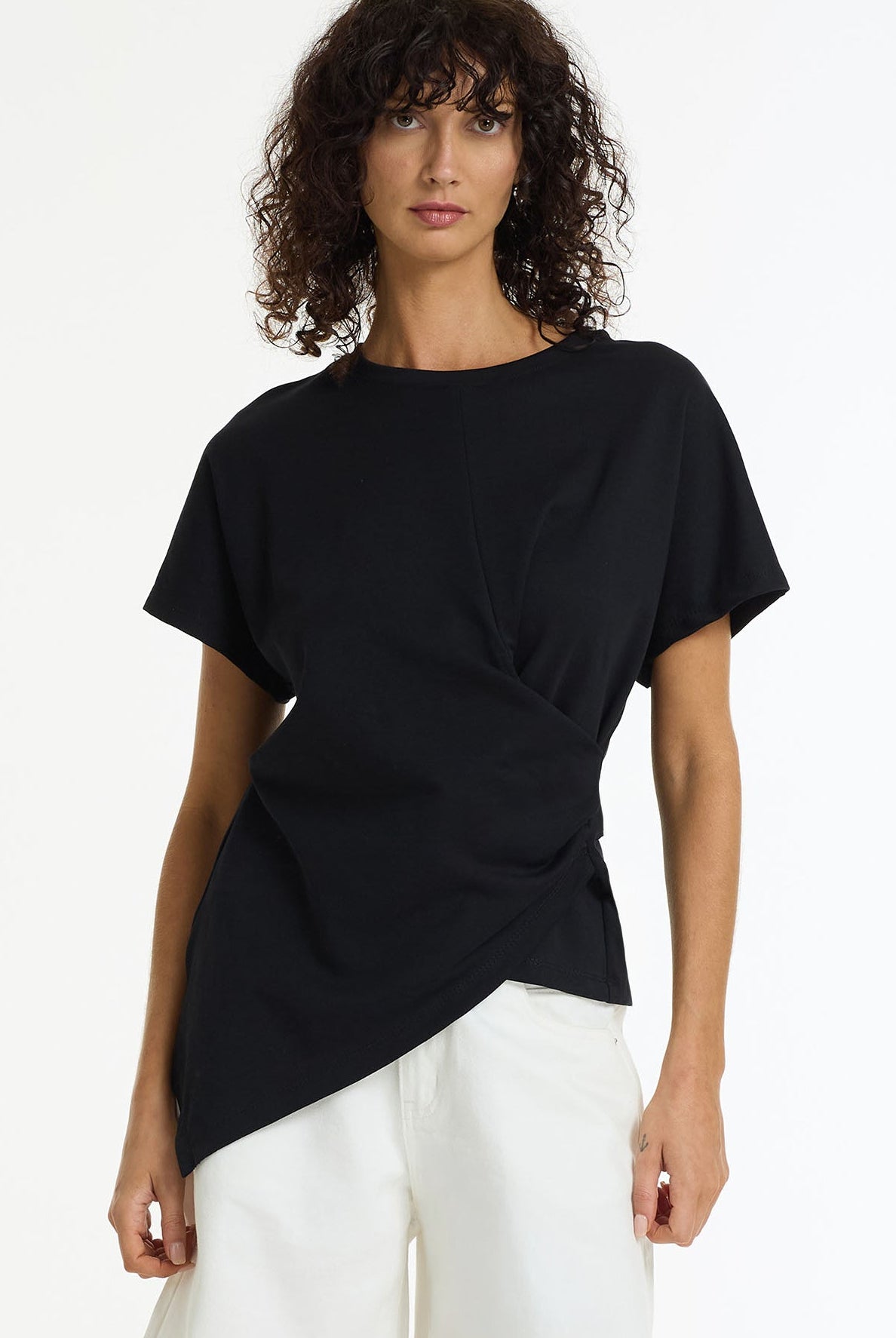 Time Slows Asymmetric Tee | Black | PRE-ORDER