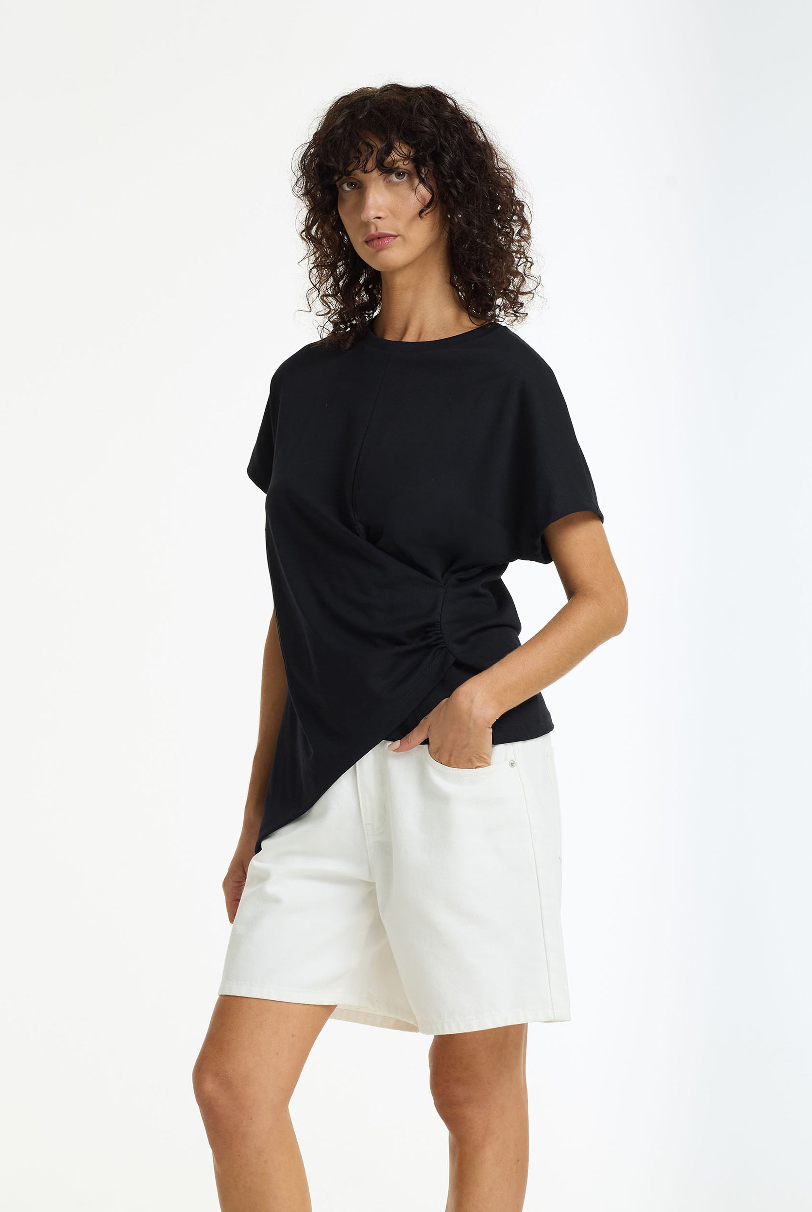 Time Slows Asymmetric Tee | Black | PRE-ORDER