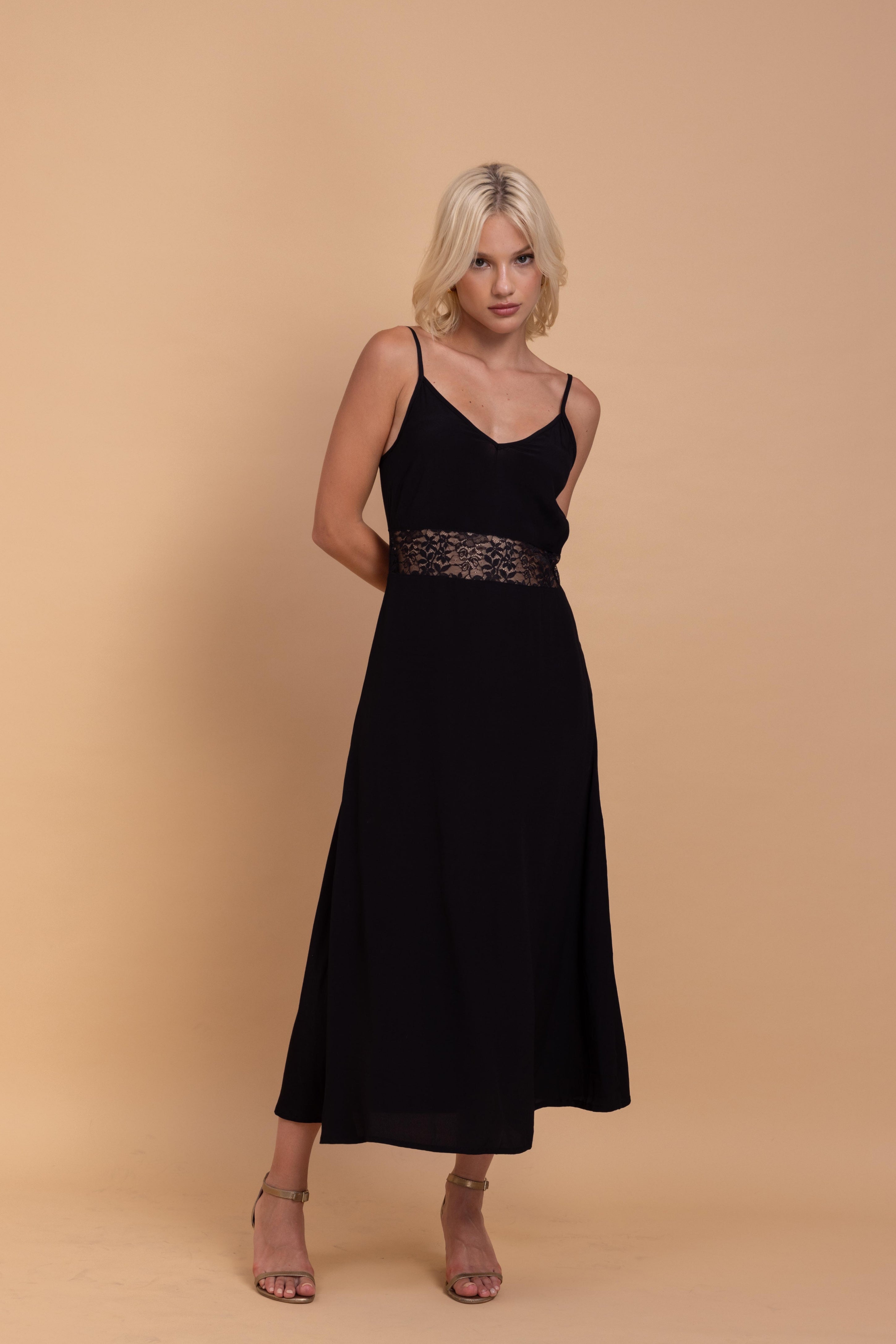 Truly Yours Slip Dress - Black