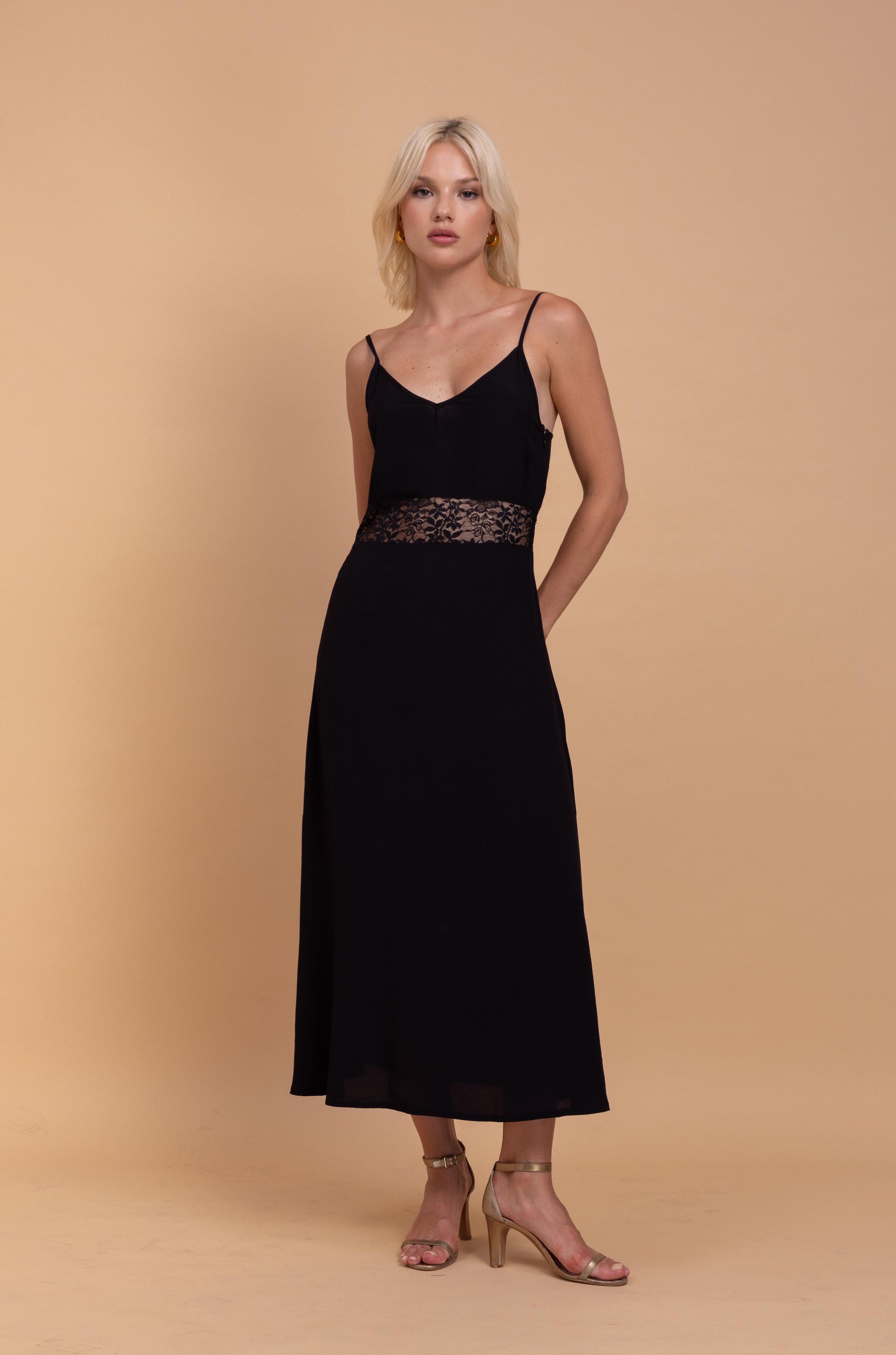 Truly Yours Slip Dress - Black