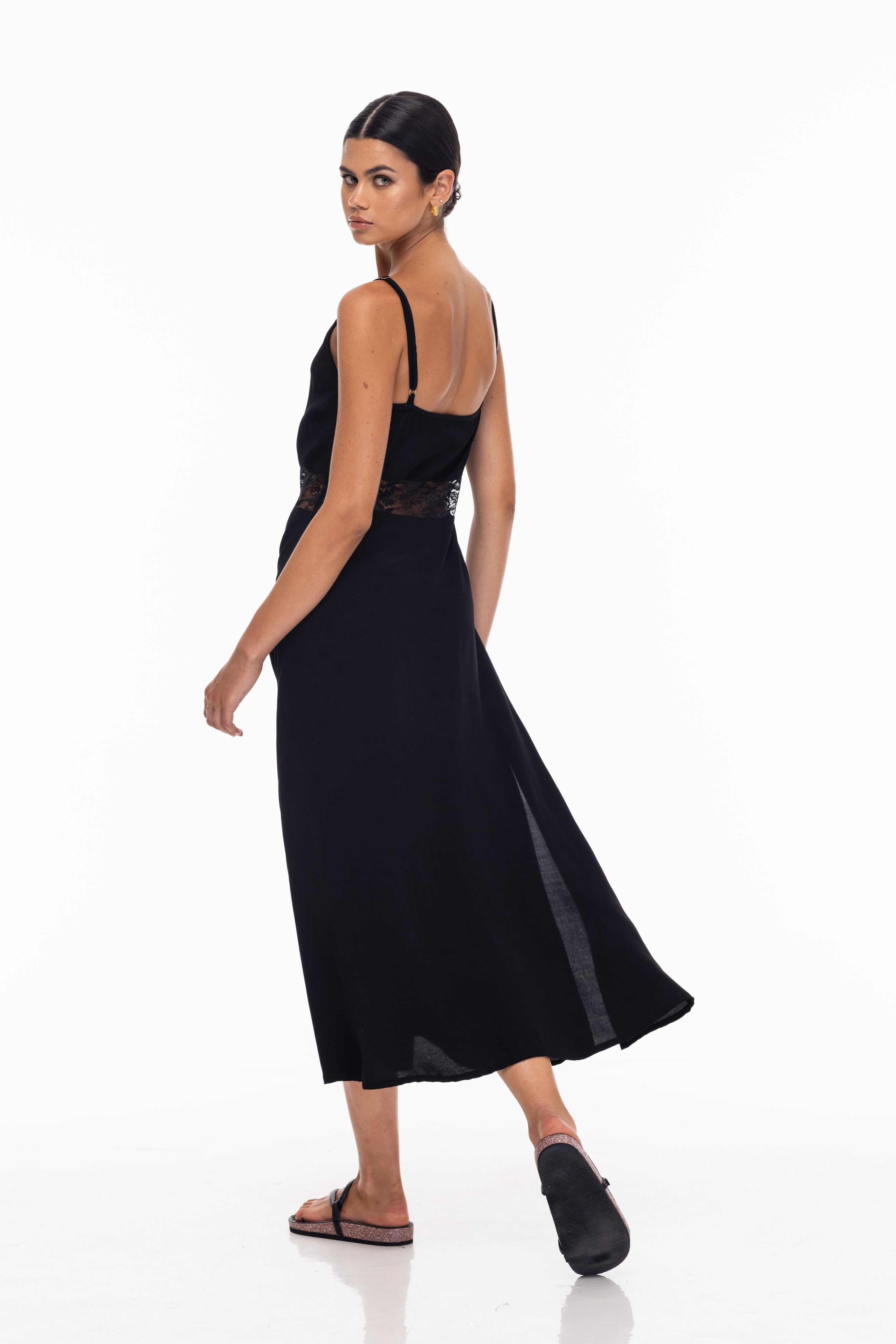 Truly Yours Slip Dress - Black