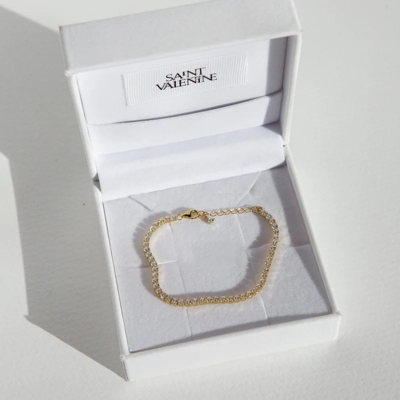 Saint Valentine - Aspen Tennis Bracelet - Gold