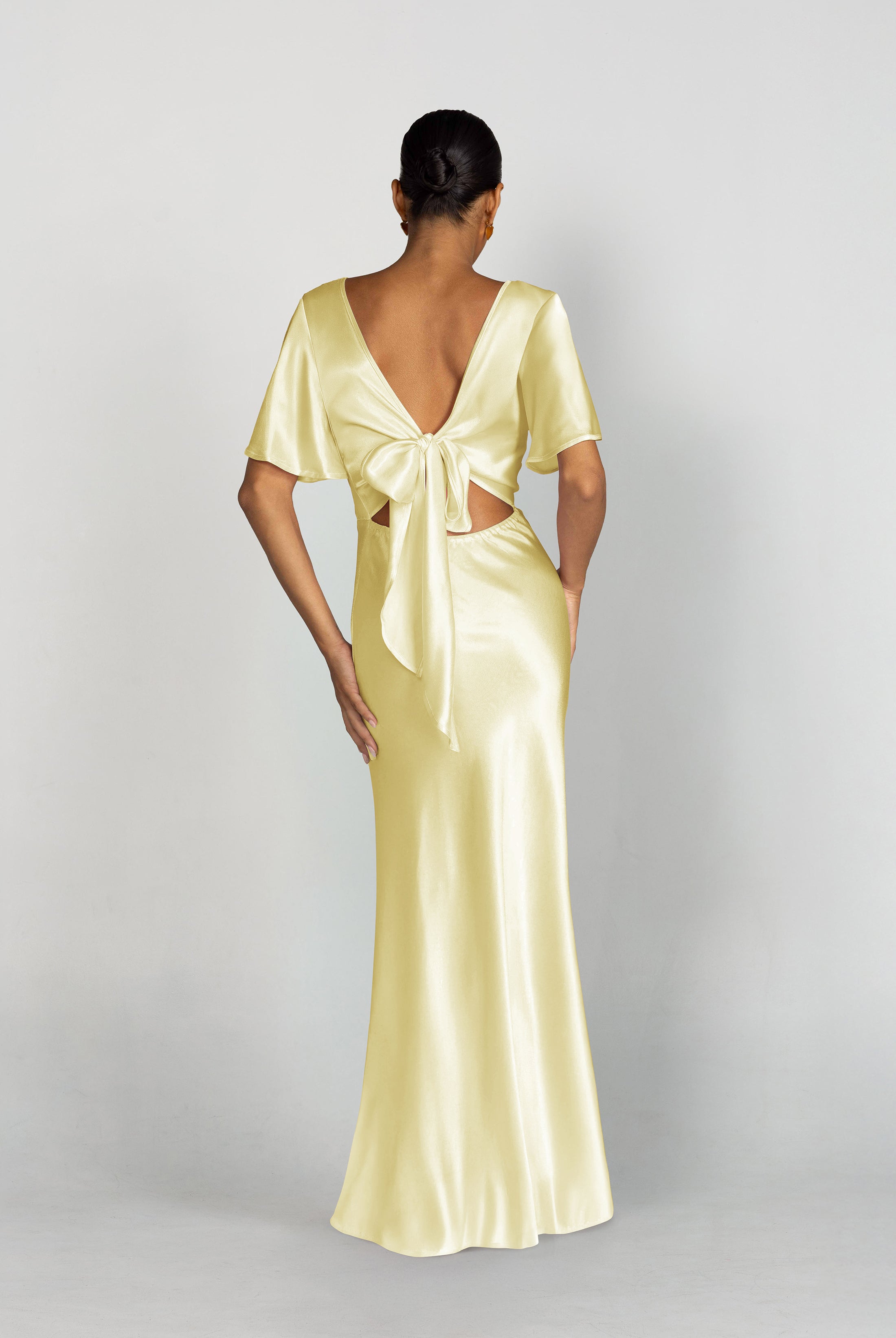 V-Neck Golden Hour Dress - Lemon