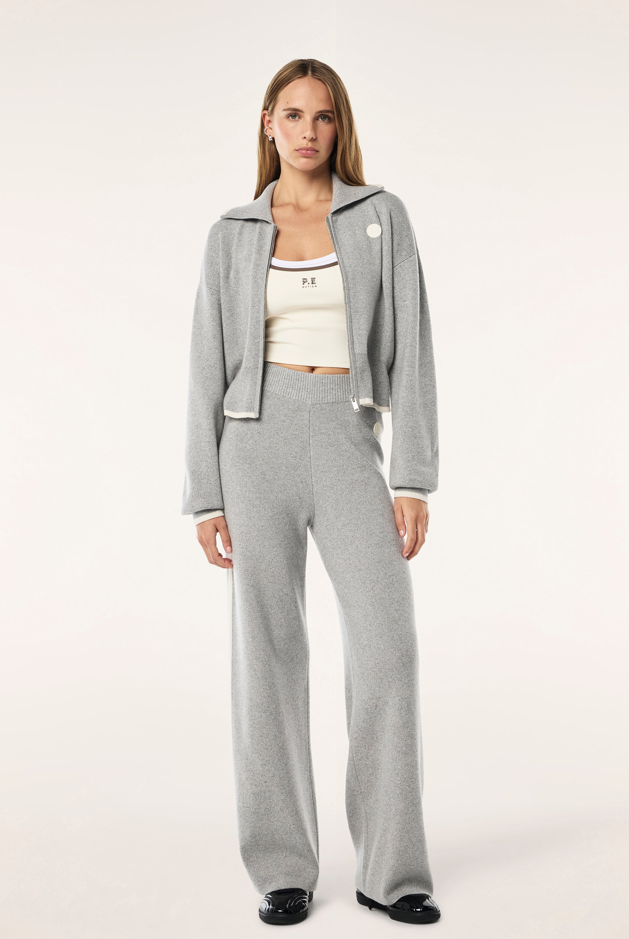 P.E Nation - Verge Knit Pant - Grey Marle