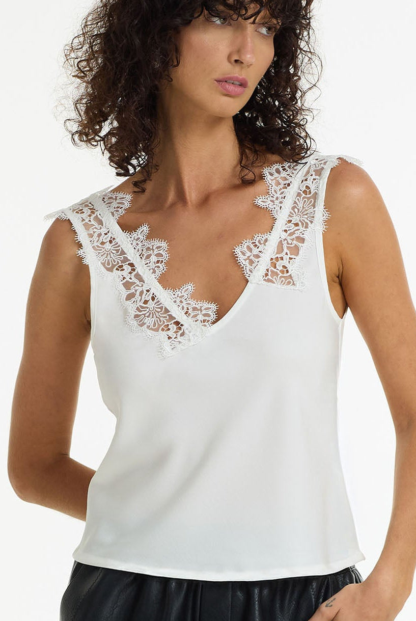 Valera Lace Detail Top | Ivory | PRE-ORDER