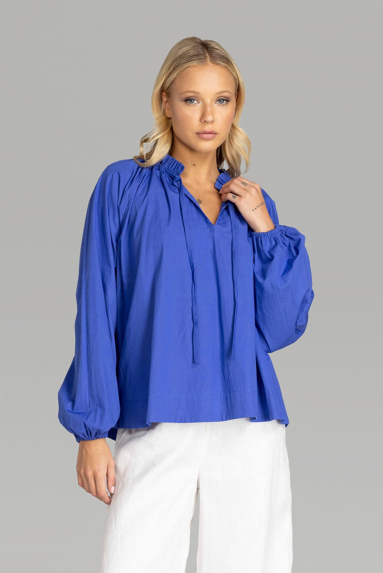 Veronica Top - Juniper Blue
