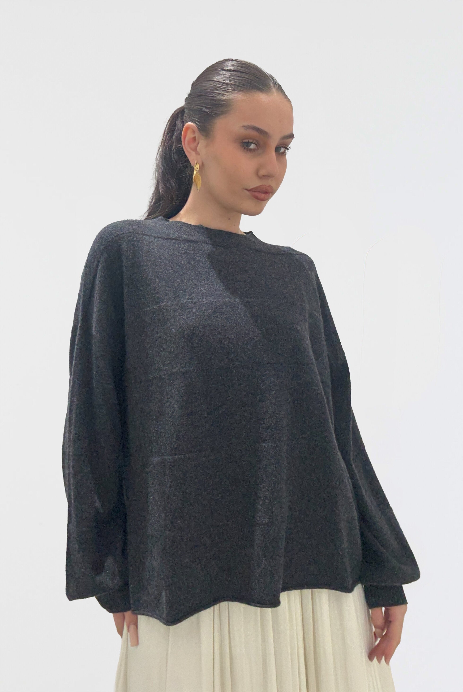 Open My Heart Jumper - Charcoal